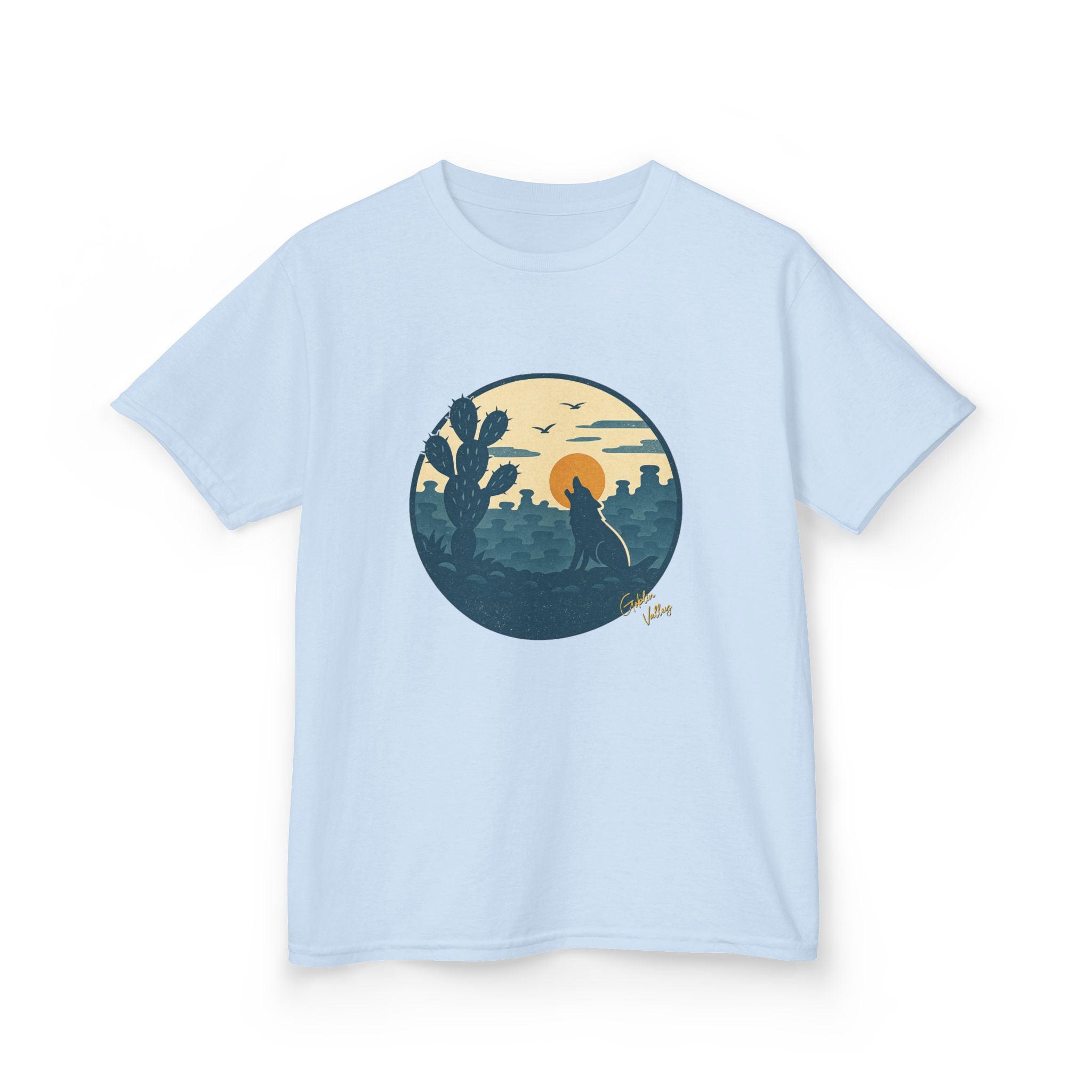 Kids Tee — Desert Sunset Cactus Graphic
