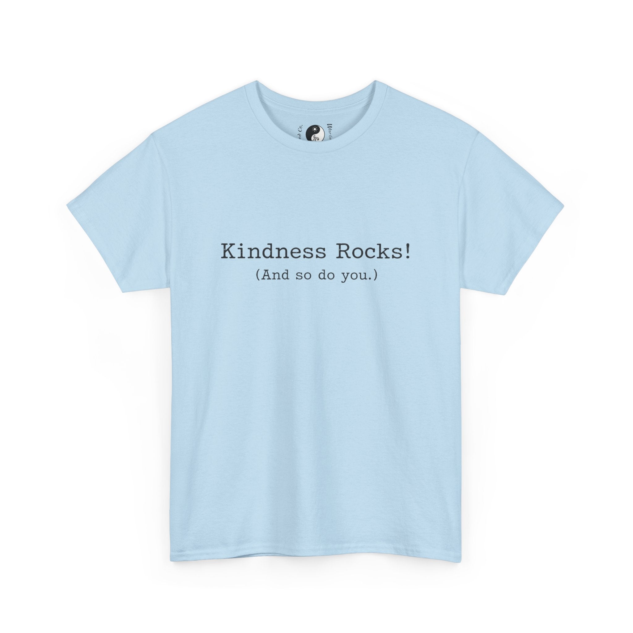 Kindness Rocks! Vintage Typewriter Font — Teen 14 15 16 17 18 & up/Adult T‑Shirt — Positive Message Graphic Tee