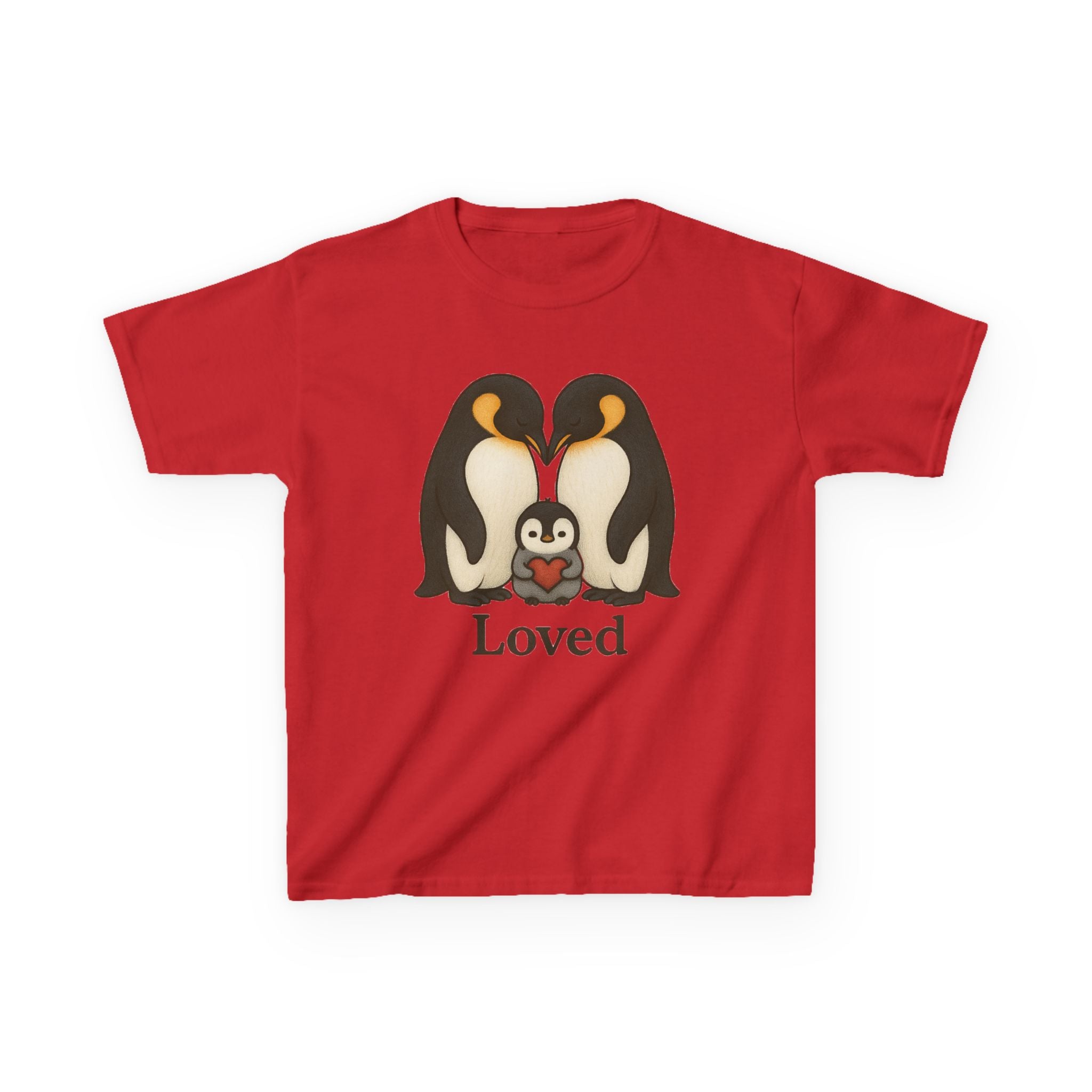 Kid/Teen Loved Penguin Graphic Tee—Boy or Girl who loves Penguins Family T-shirt