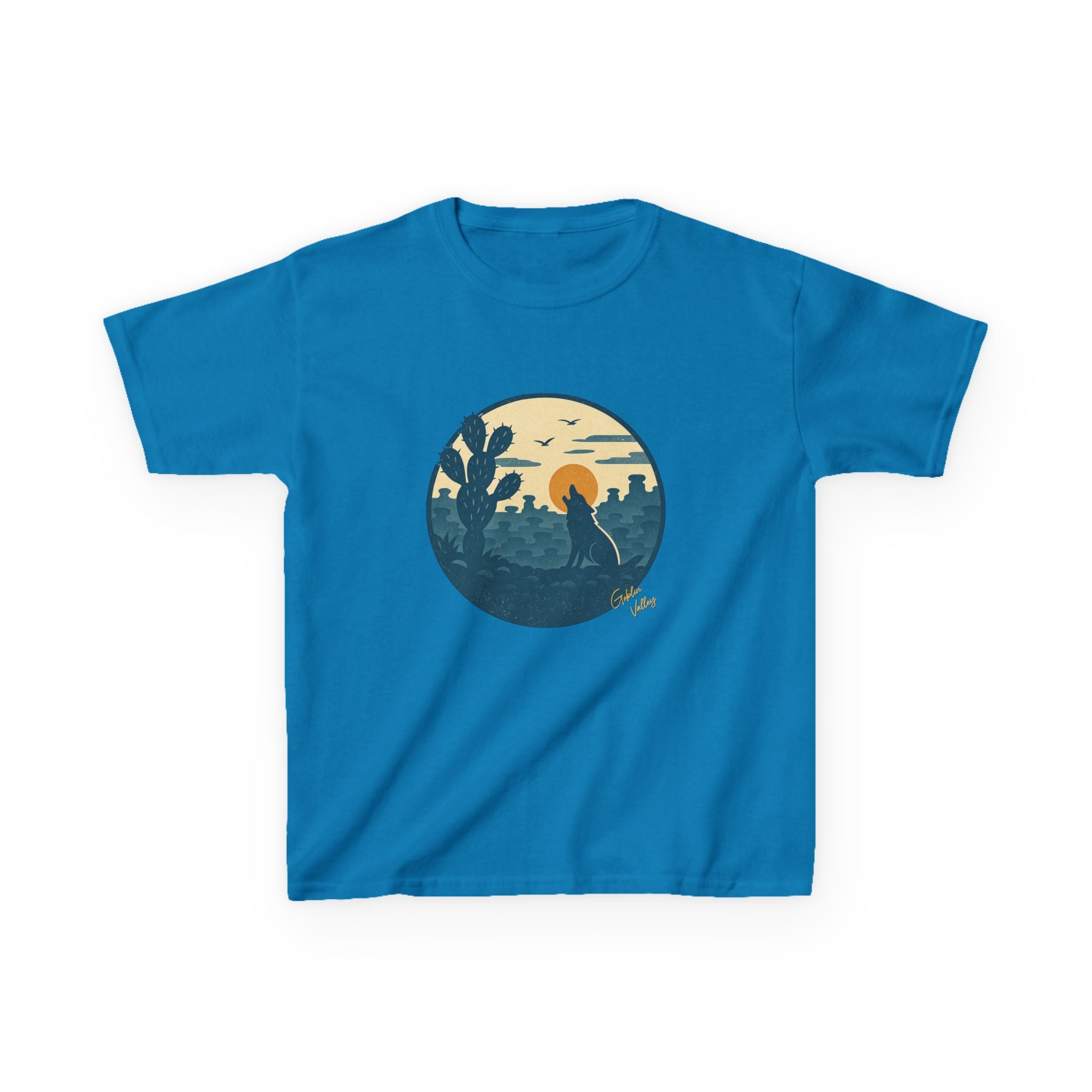 Kids Tee — Desert Sunset Cactus Graphic
