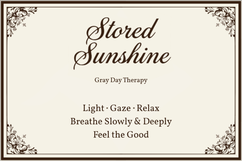Gray Day "Sunshine" Therapy Soy Candle — Amber Jar (Relax, Breathe Slowly & Deeply)