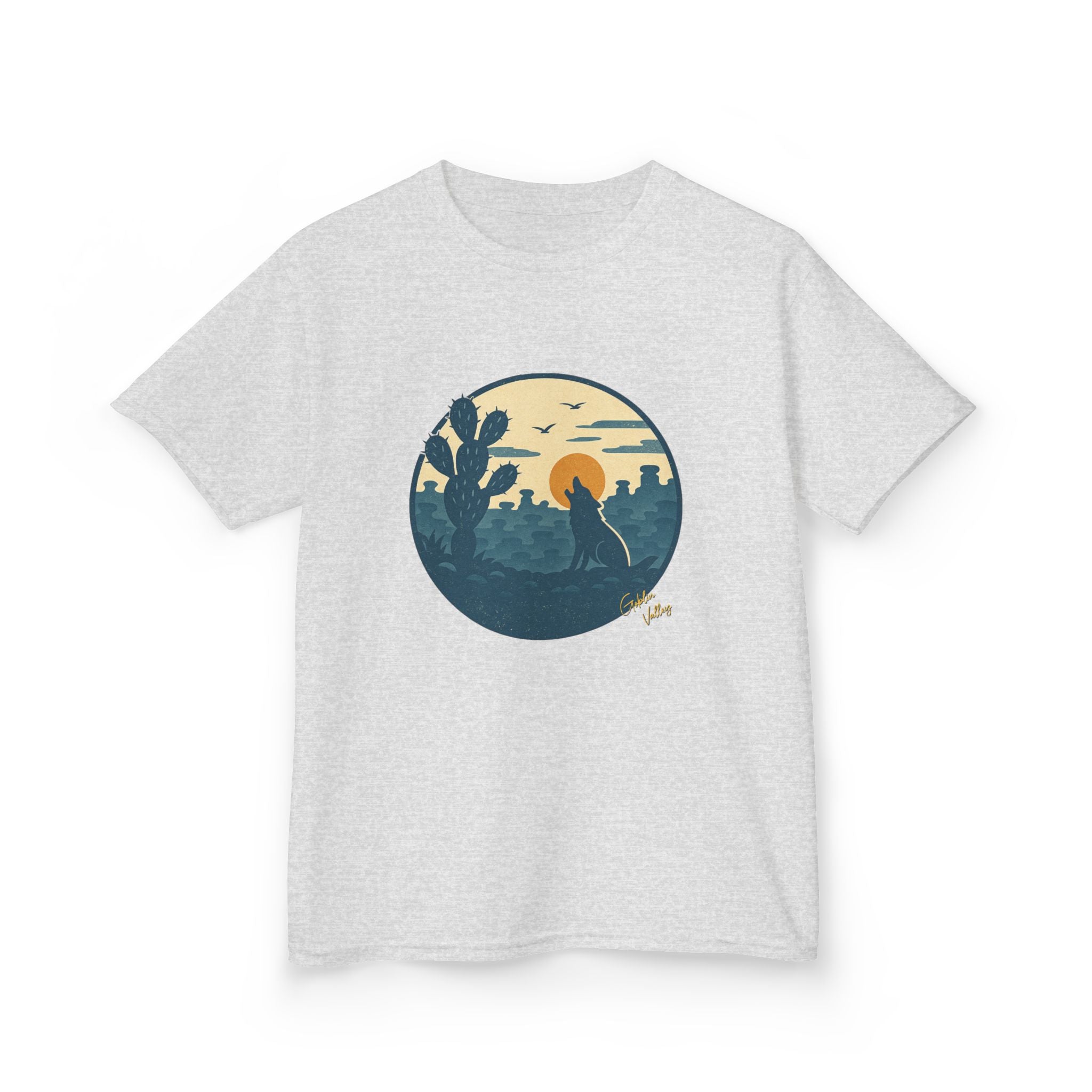 Kids Tee — Desert Sunset Cactus Graphic