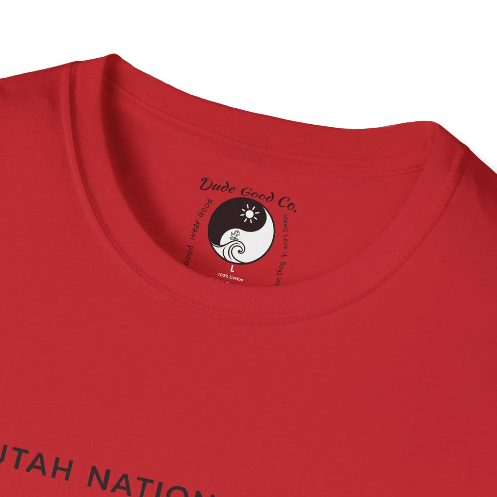 Utah Big 5 National Parks Tee--Teen/Adult Sizes S-5X:  Zion, Arches, Bryce Canyon, Canyonlands, Capitol Reef Line Art T-Shirt