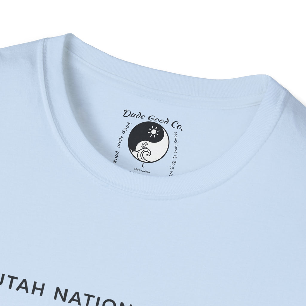 Utah Big 5 National Parks Tee--Teen/Adult Sizes S-5X:  Zion, Arches, Bryce Canyon, Canyonlands, Capitol Reef Line Art T-Shirt
