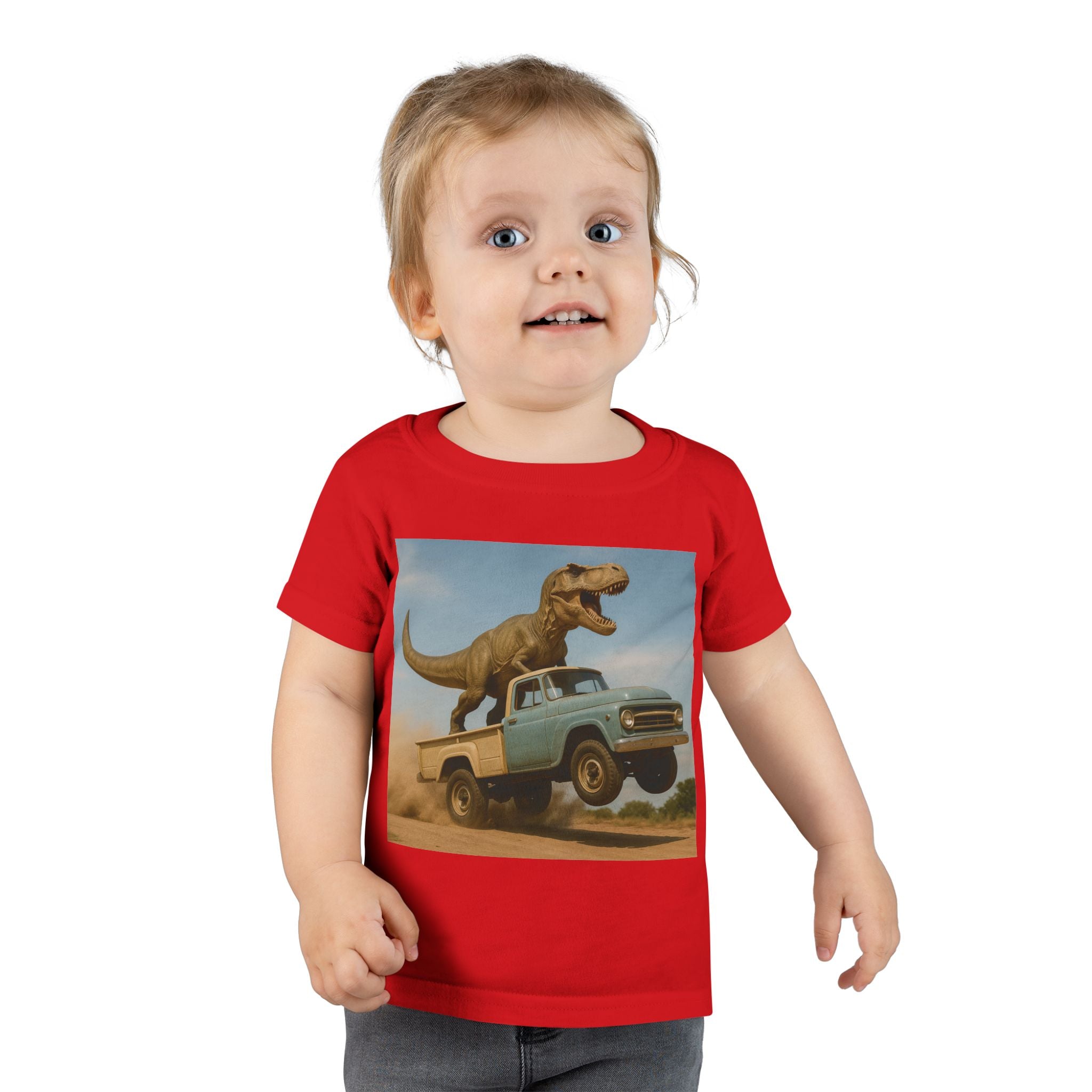 T-Rex Riding Vintage Pickup Adventure! Dinosaur Truck Toddler T-shirt