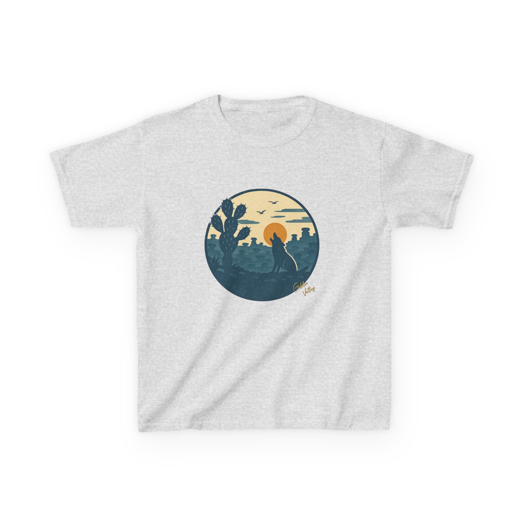 Kids Tee — Desert Sunset Cactus Graphic