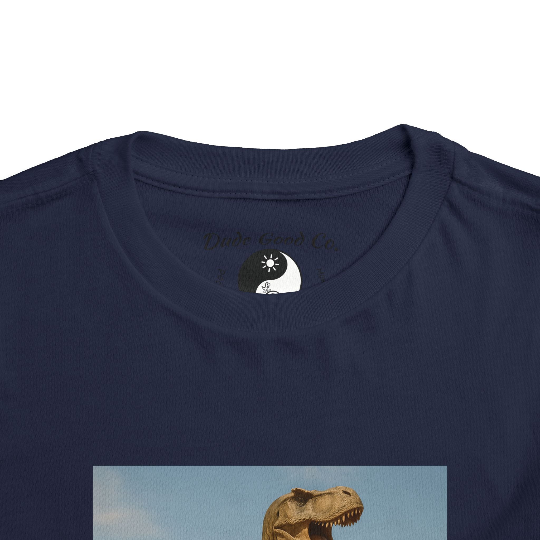 2T-5T T-Rex Riding Vintage Pickup Adventure T-shirt— Dino Imagination Graphic Shirt