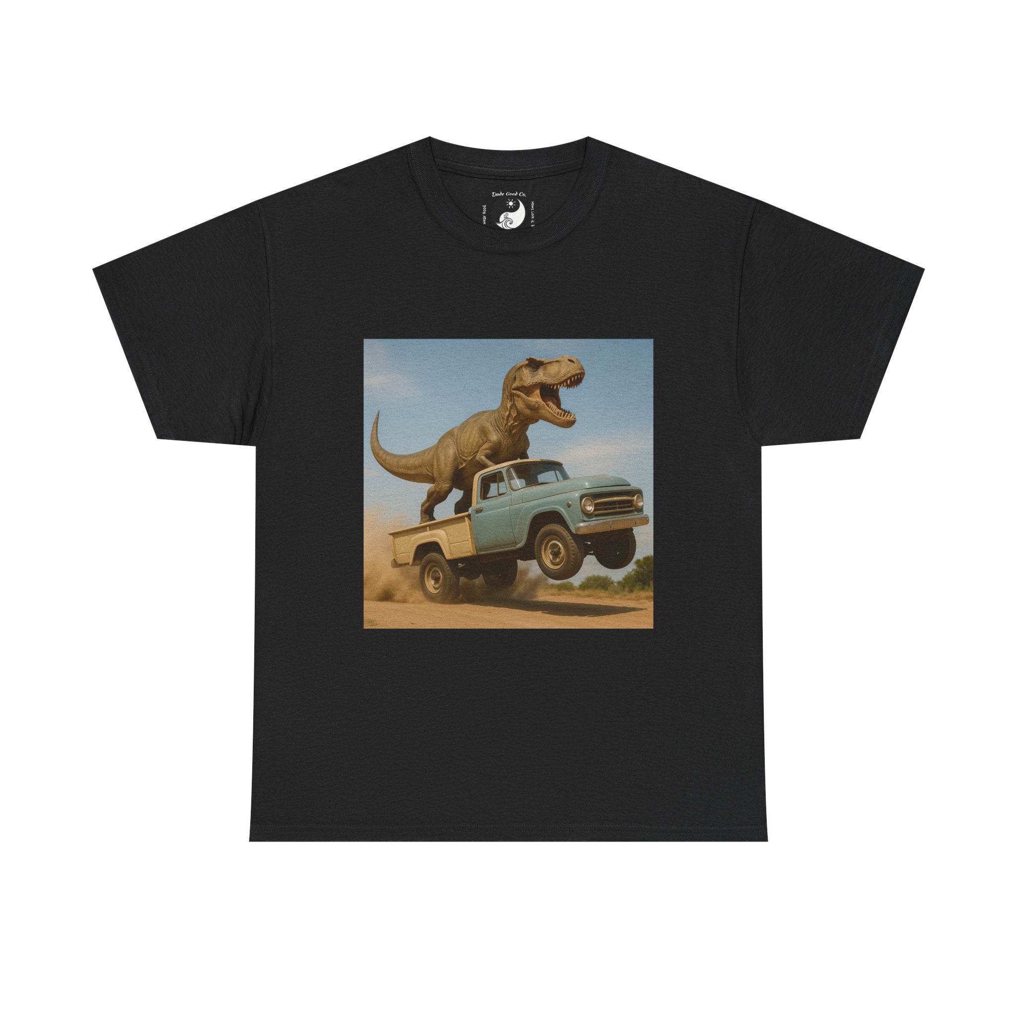 Teen/Adult Retro T-Rex Truck Adventure/Dinosaur T‑Shirt —  Tee sizes S-5XL