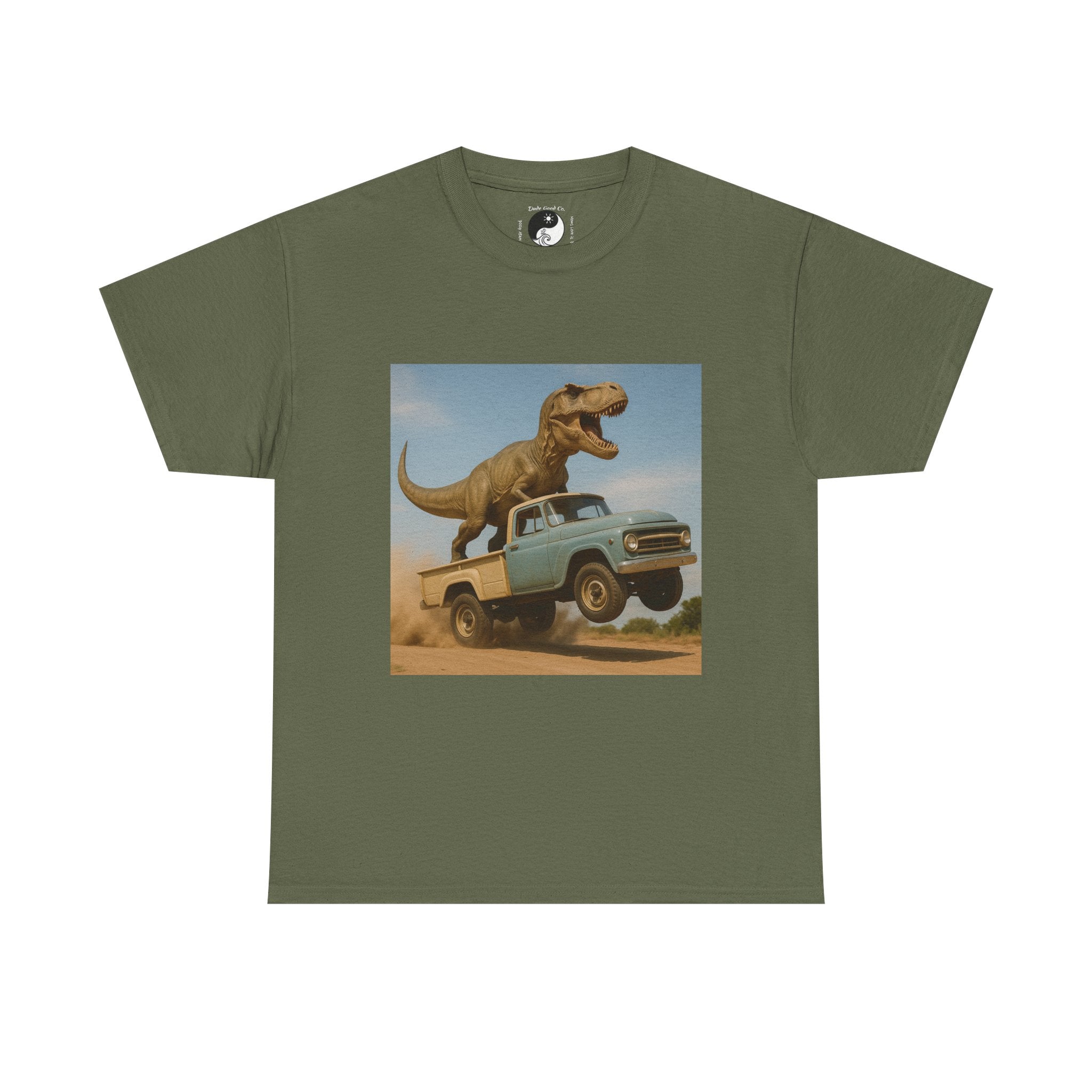 Teen/Adult Retro T-Rex Truck Adventure/Dinosaur T‑Shirt —  Tee sizes S-5XL