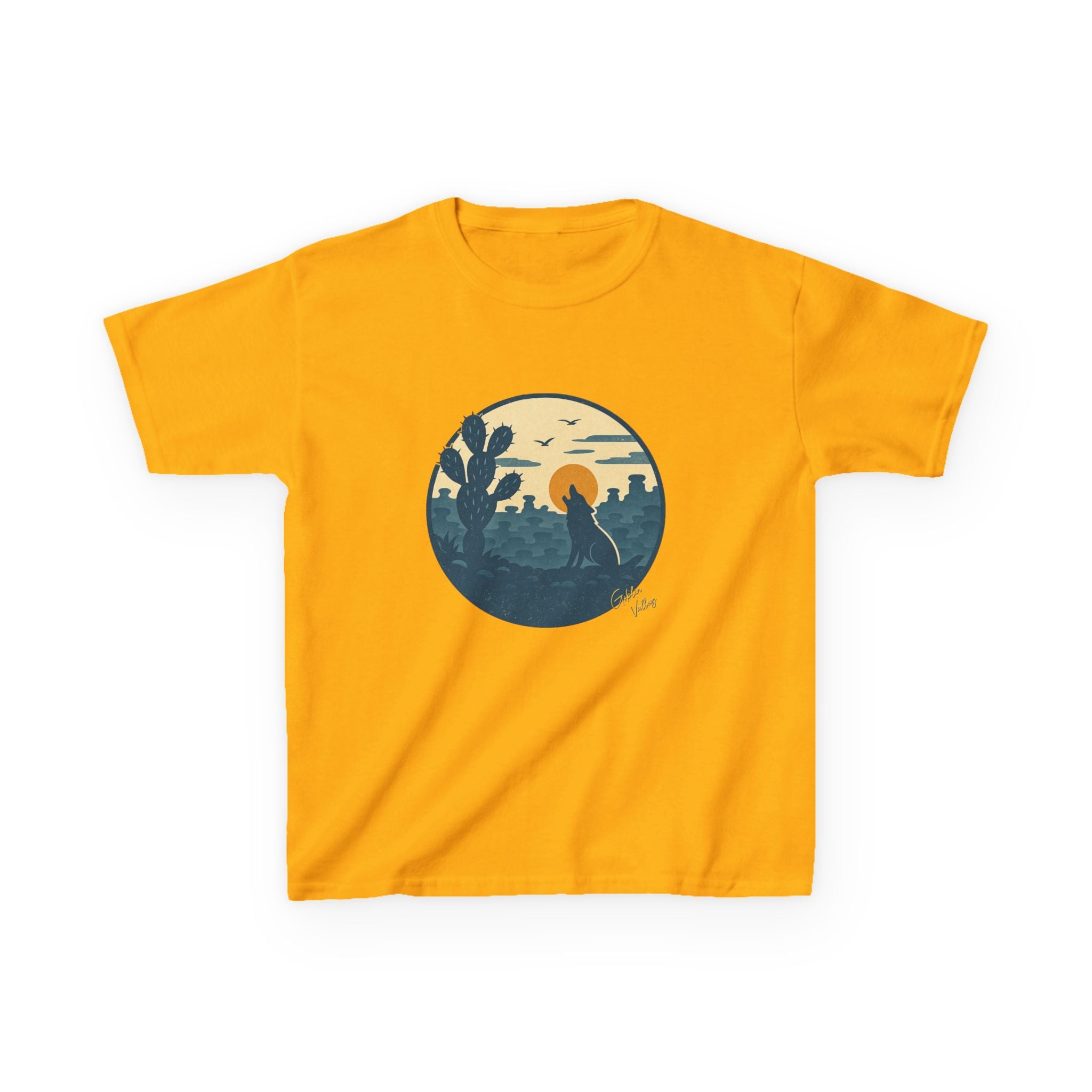 Kids Tee — Desert Sunset Cactus Graphic