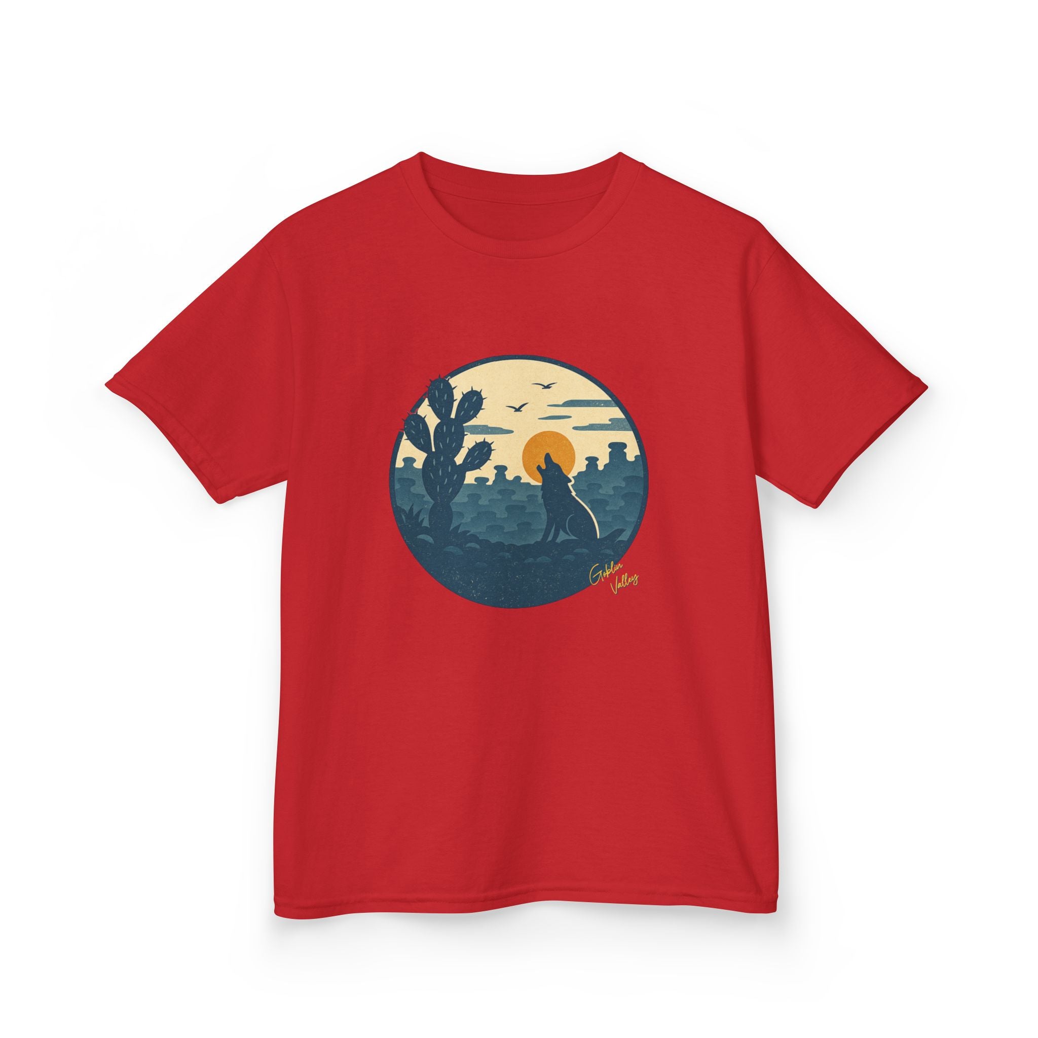 Kids Tee — Desert Sunset Cactus Graphic