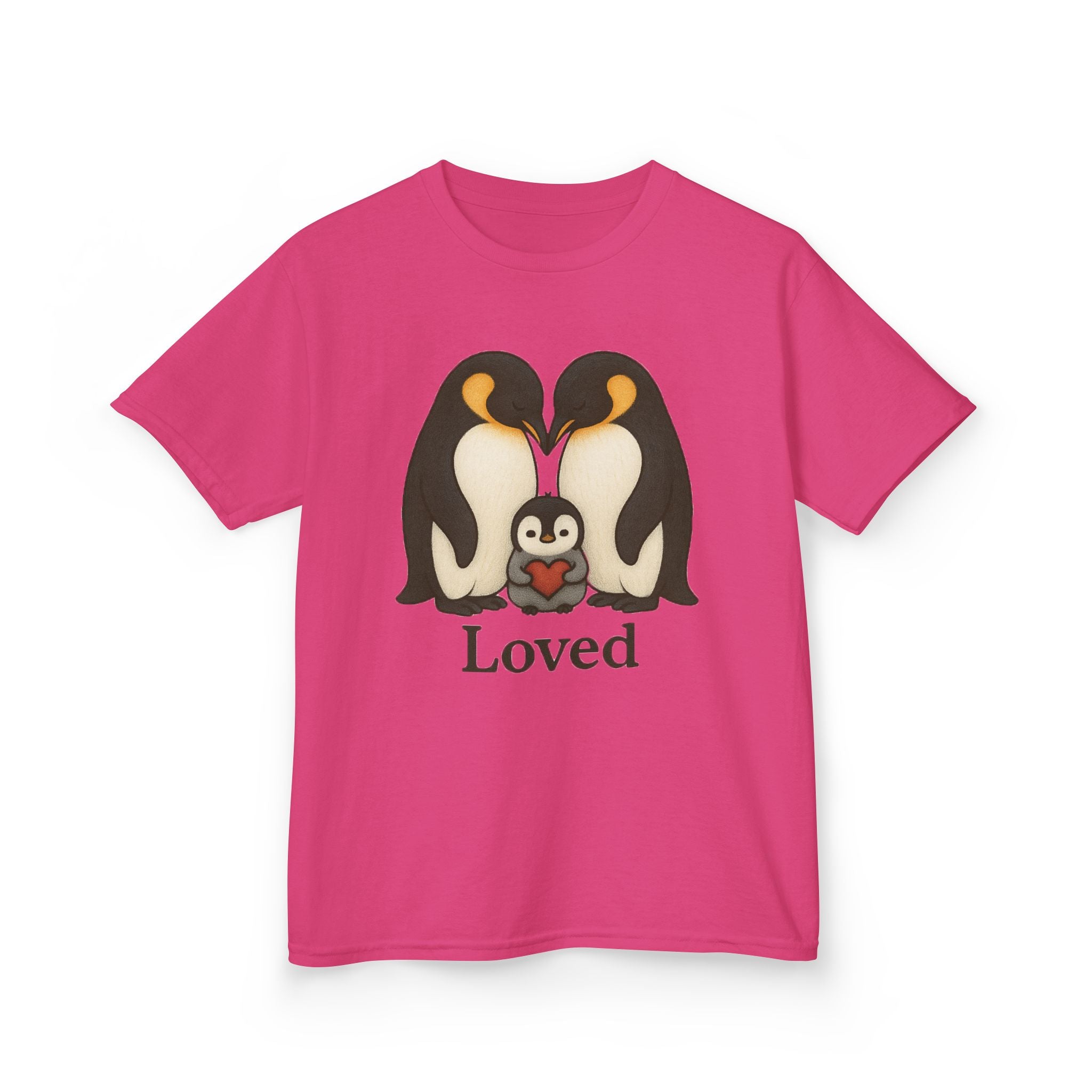 Kid/Teen Loved Penguin Graphic Tee—Boy or Girl who loves Penguins Family T-shirt