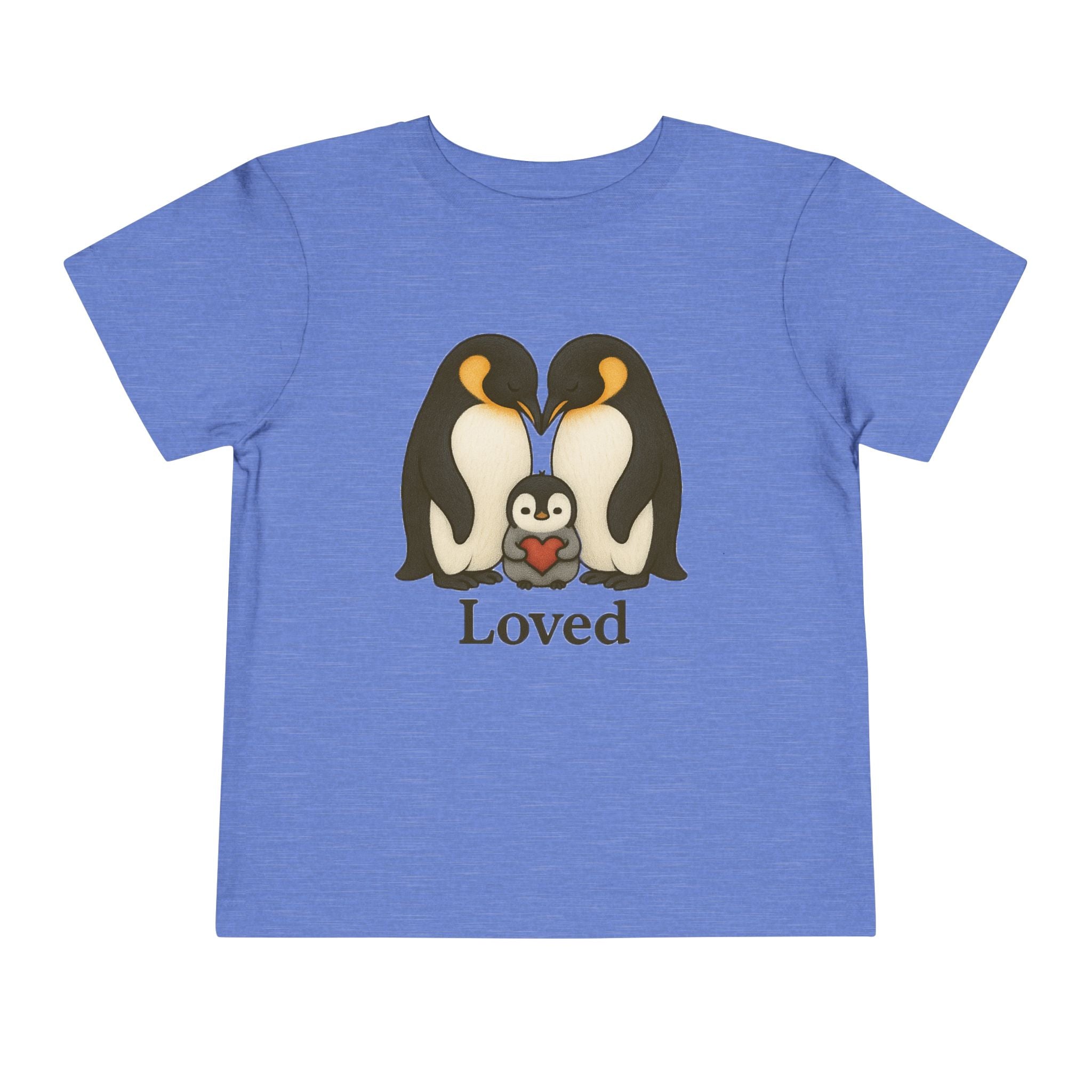Toddler Tee - 'Loved' Penguin Family Cute Baby Shirt