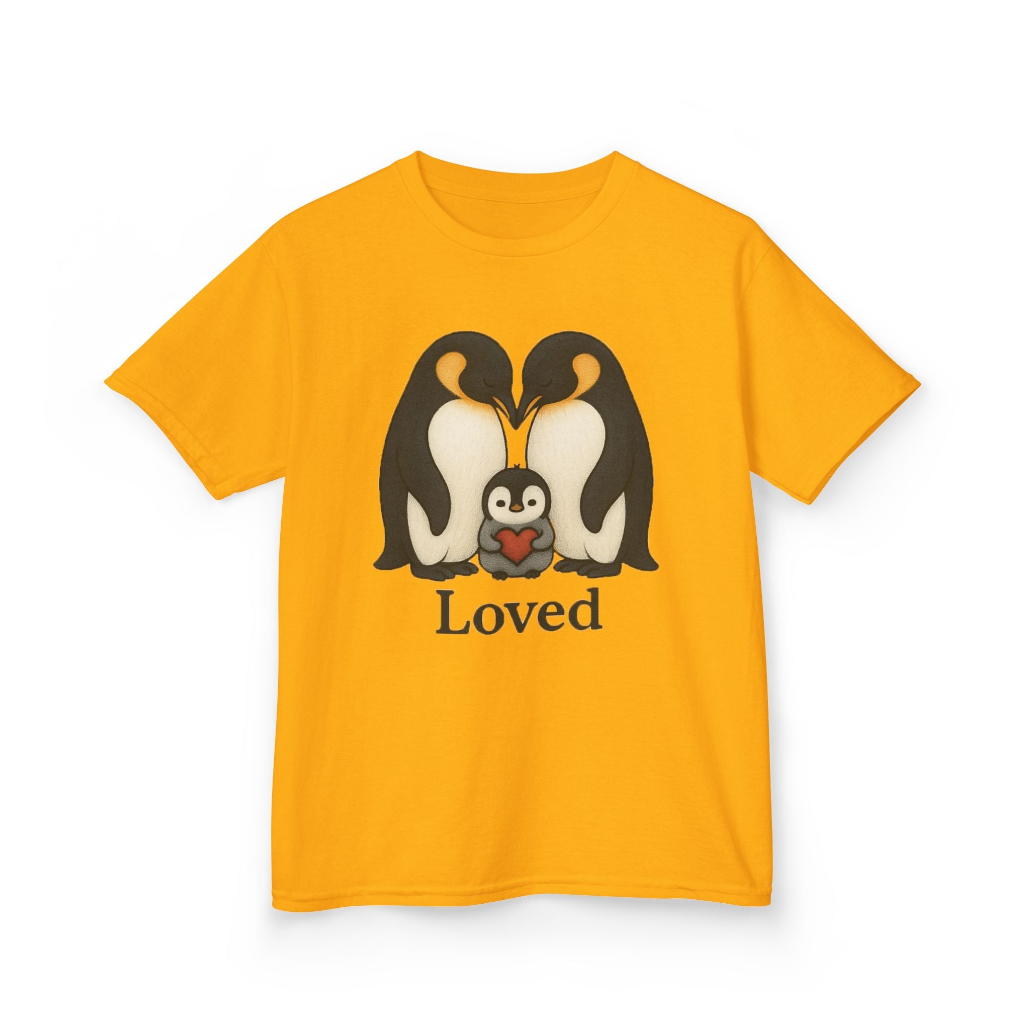Kid/Teen Loved Penguin Graphic Tee—Boy or Girl who loves Penguins Family T-shirt