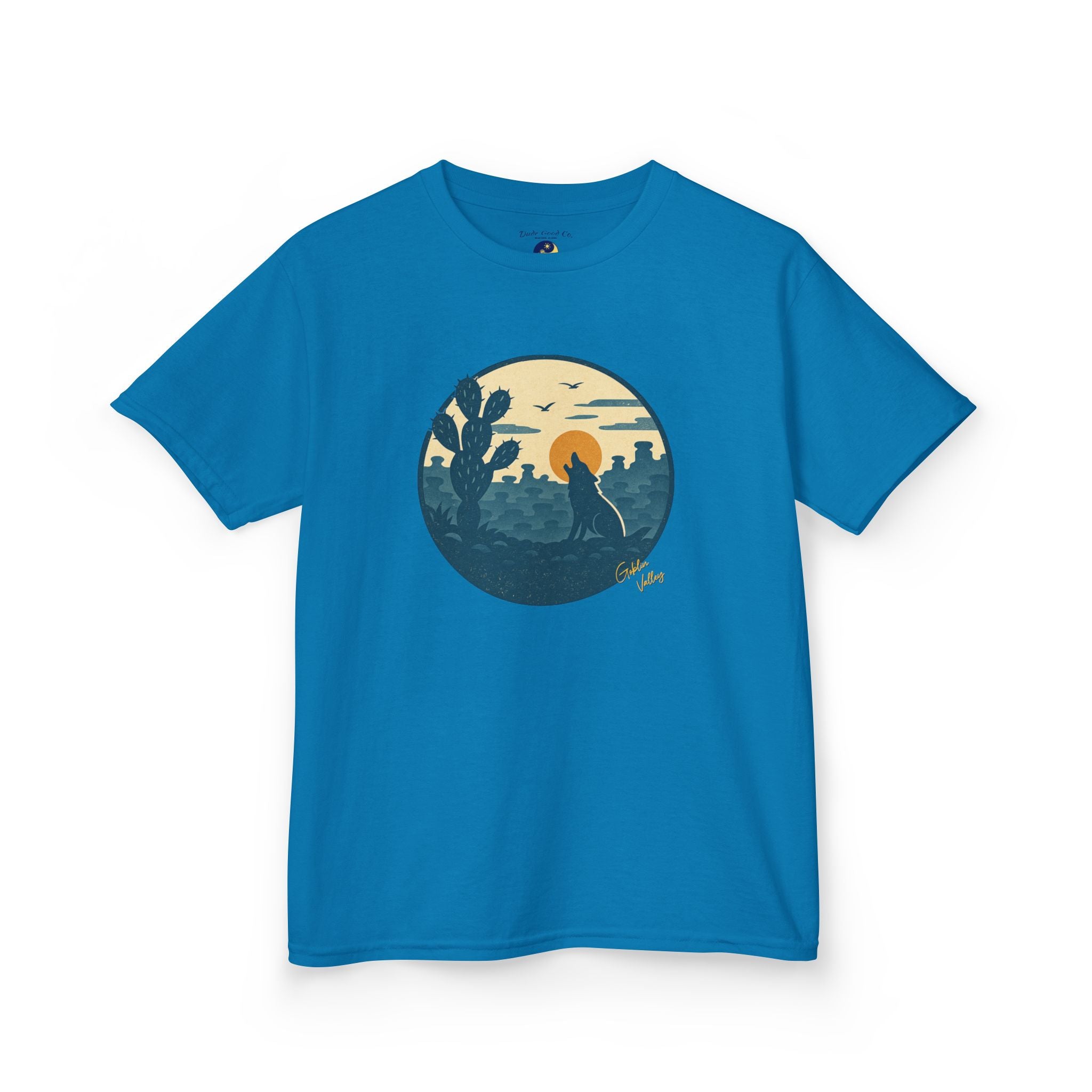 Boys Goblin Valley Desert Graphic Tee – Utah Hoodoo Cactus Sunset Nature Shirt sizes 5-14