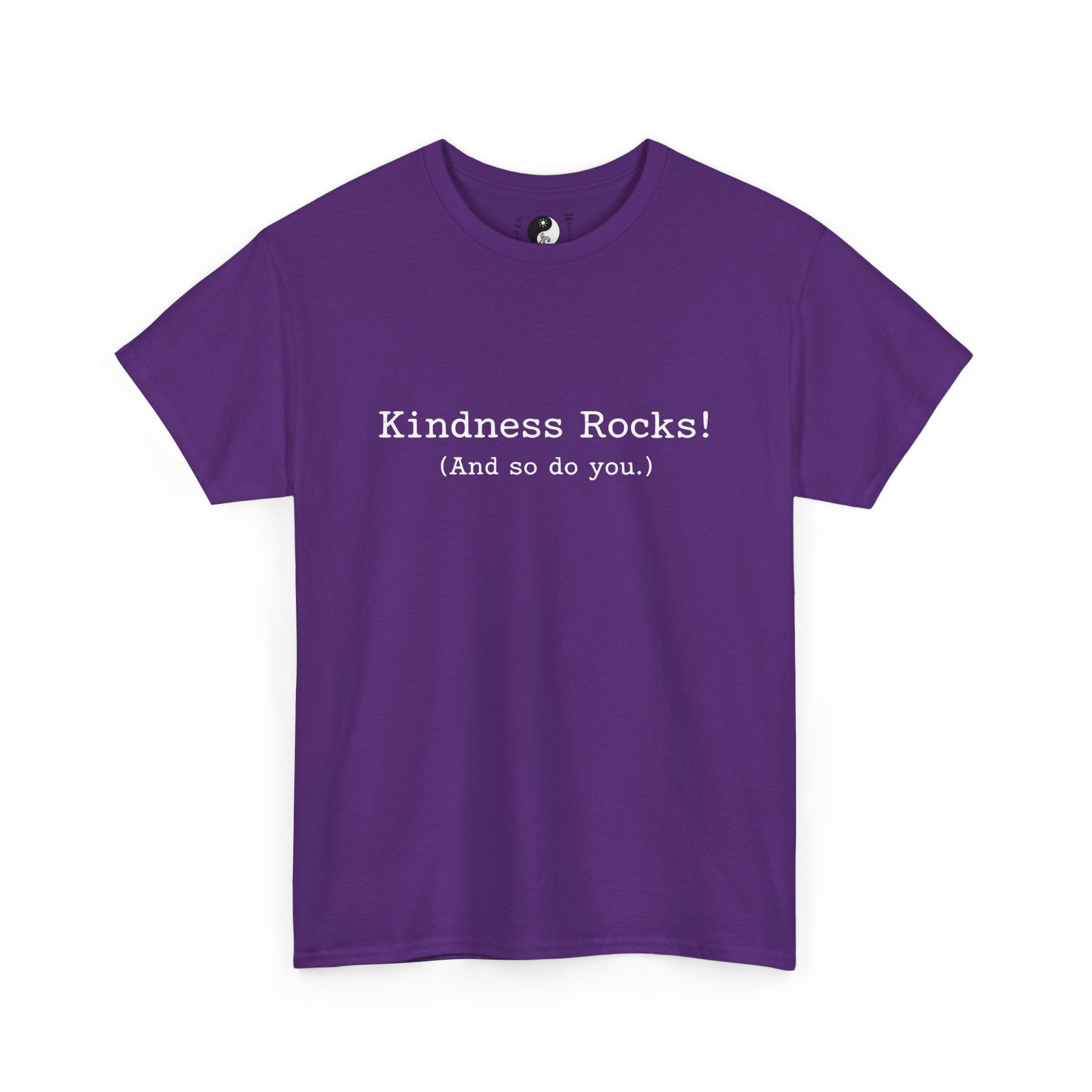 Kindness Rocks! Vintage Typewriter Font — Teen 14 15 16 17 18 & up/Adult T‑Shirt — Positive Message Graphic Tee