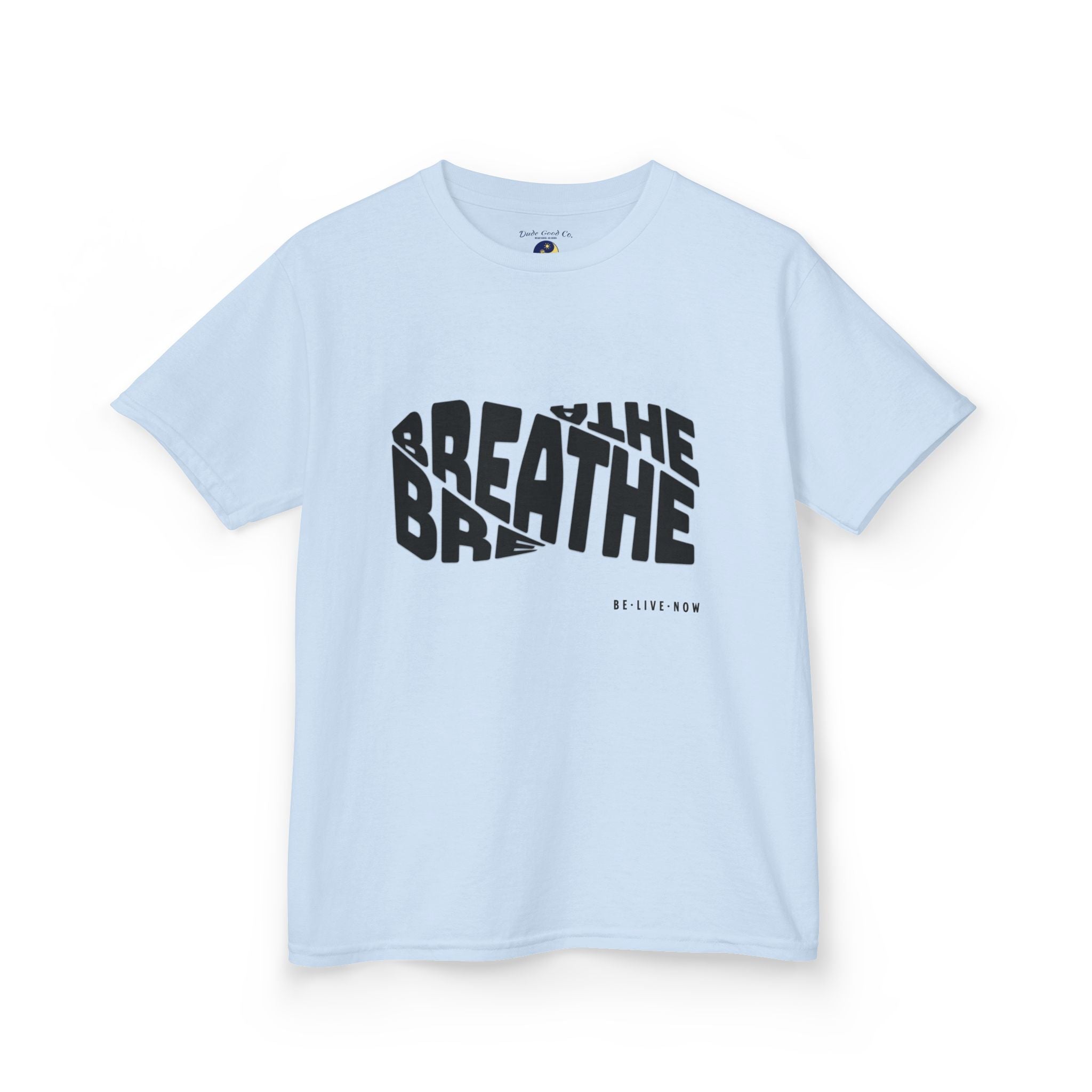 Breathe Vortex Graphic Tee for Boys – Kids & Teen Sizes 5–14 | Mindful Calm Design | Soft Cotton Inspirational Shirt
