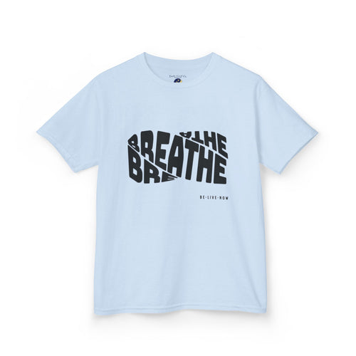 Breathe Vortex Graphic Tee for Boys – Kids & Teen Sizes 5–14 | Mindful Calm Design | Soft Cotton Inspirational Shirt