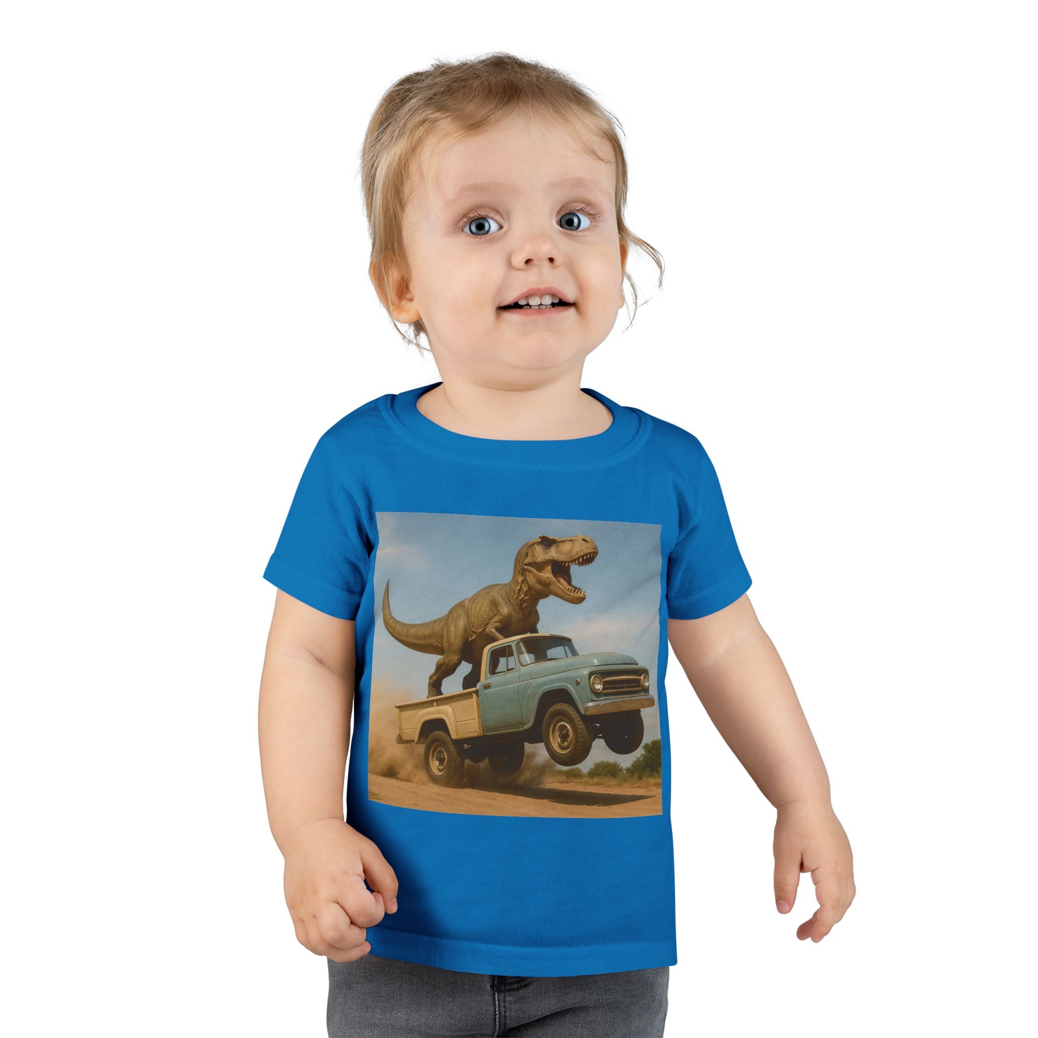 T-Rex Riding Vintage Pickup Adventure! Dinosaur Truck Toddler T-shirt