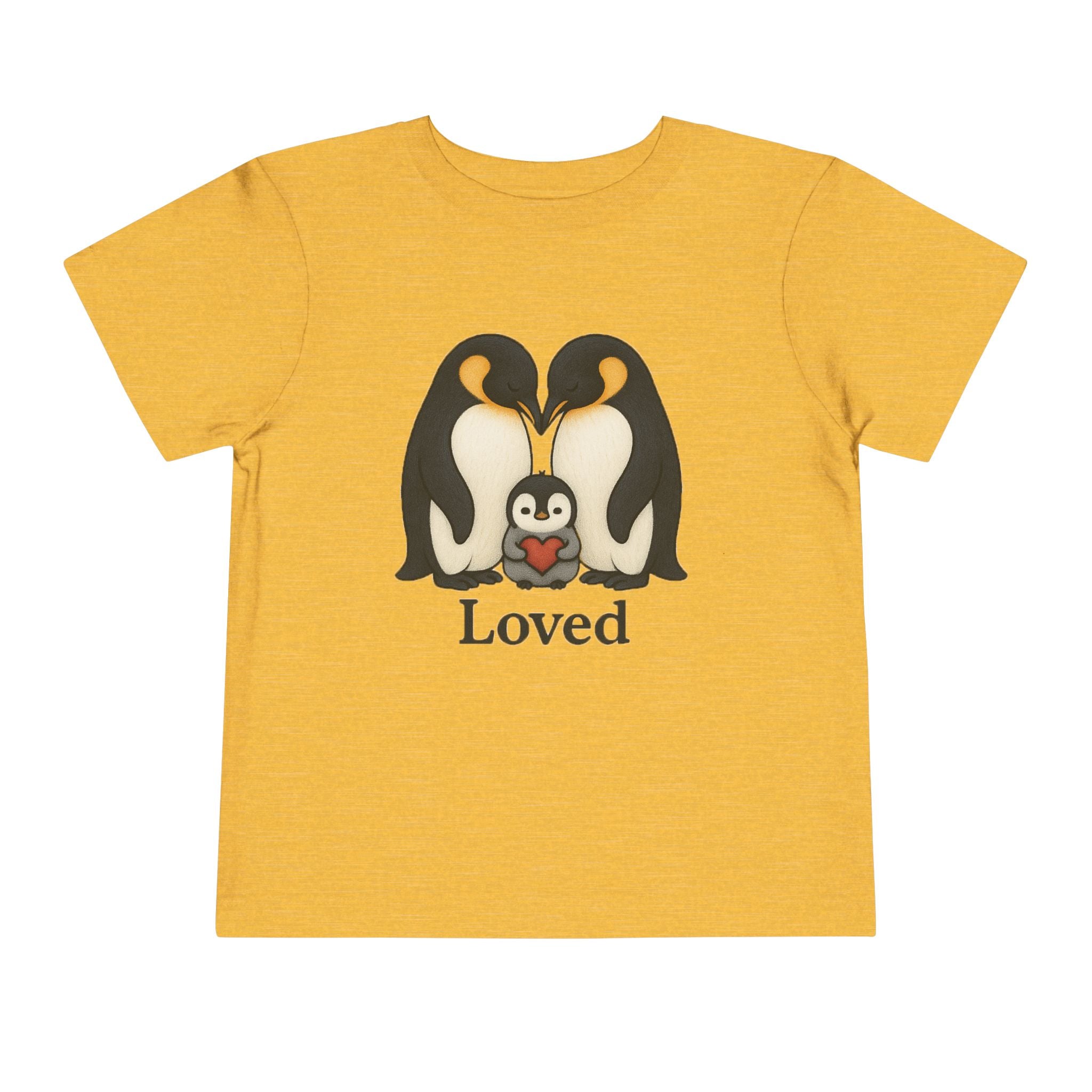 Toddler Tee - 'Loved' Penguin Family Cute Baby Shirt