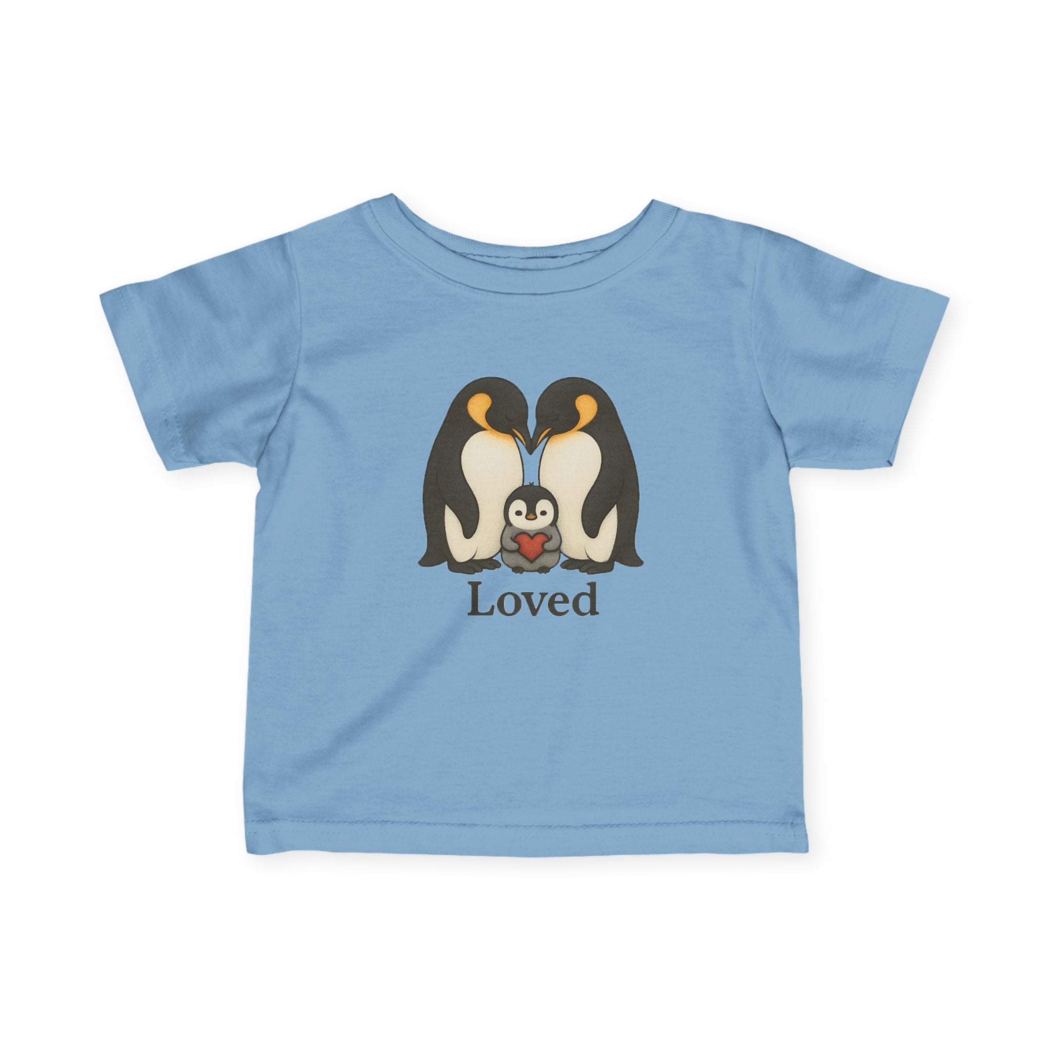 Loved Baby Tee — Penguin Family Infant Shirt size 3-6 12 18 24 month gift
