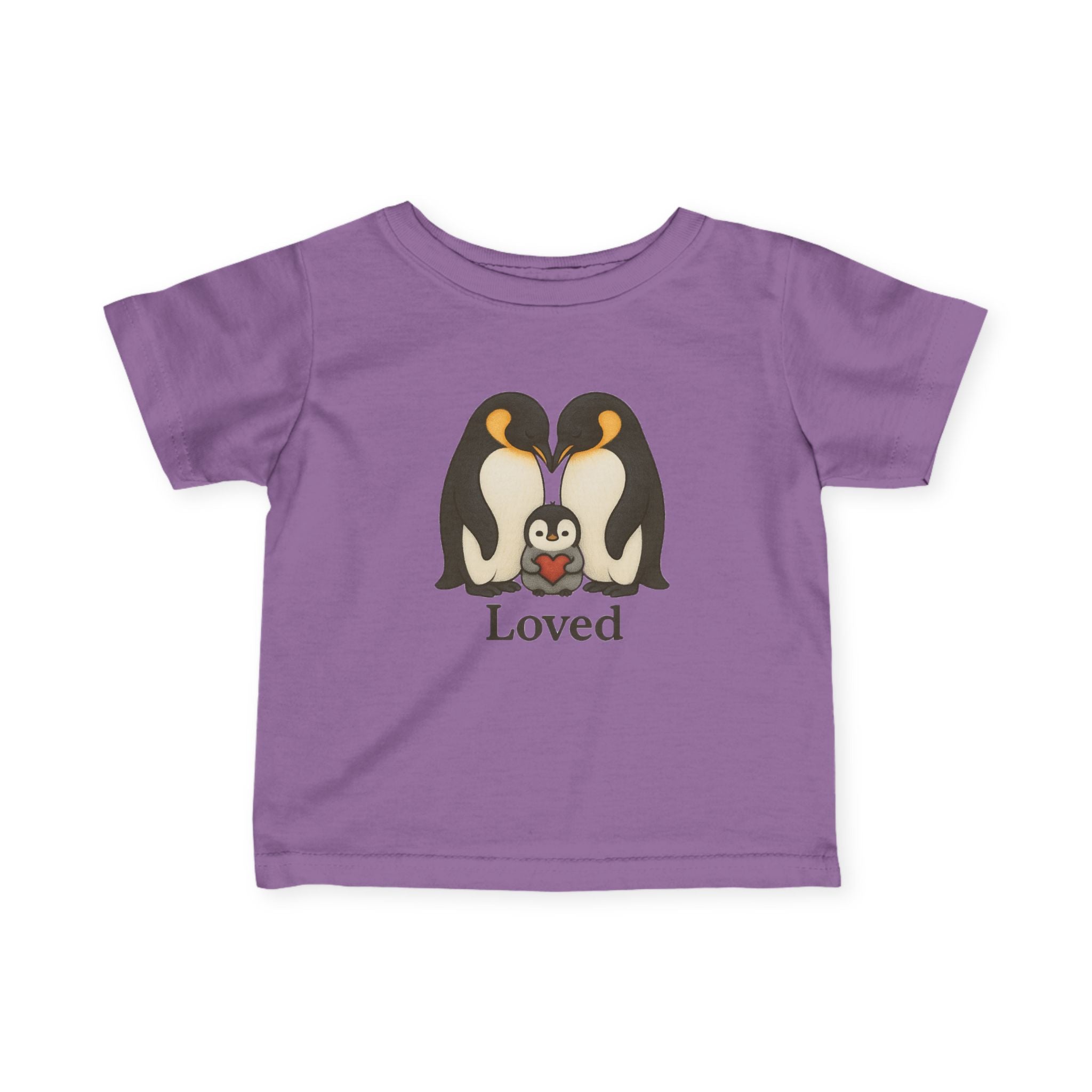 Loved Baby Tee — Penguin Family Infant Shirt size 3-6 12 18 24 month gift
