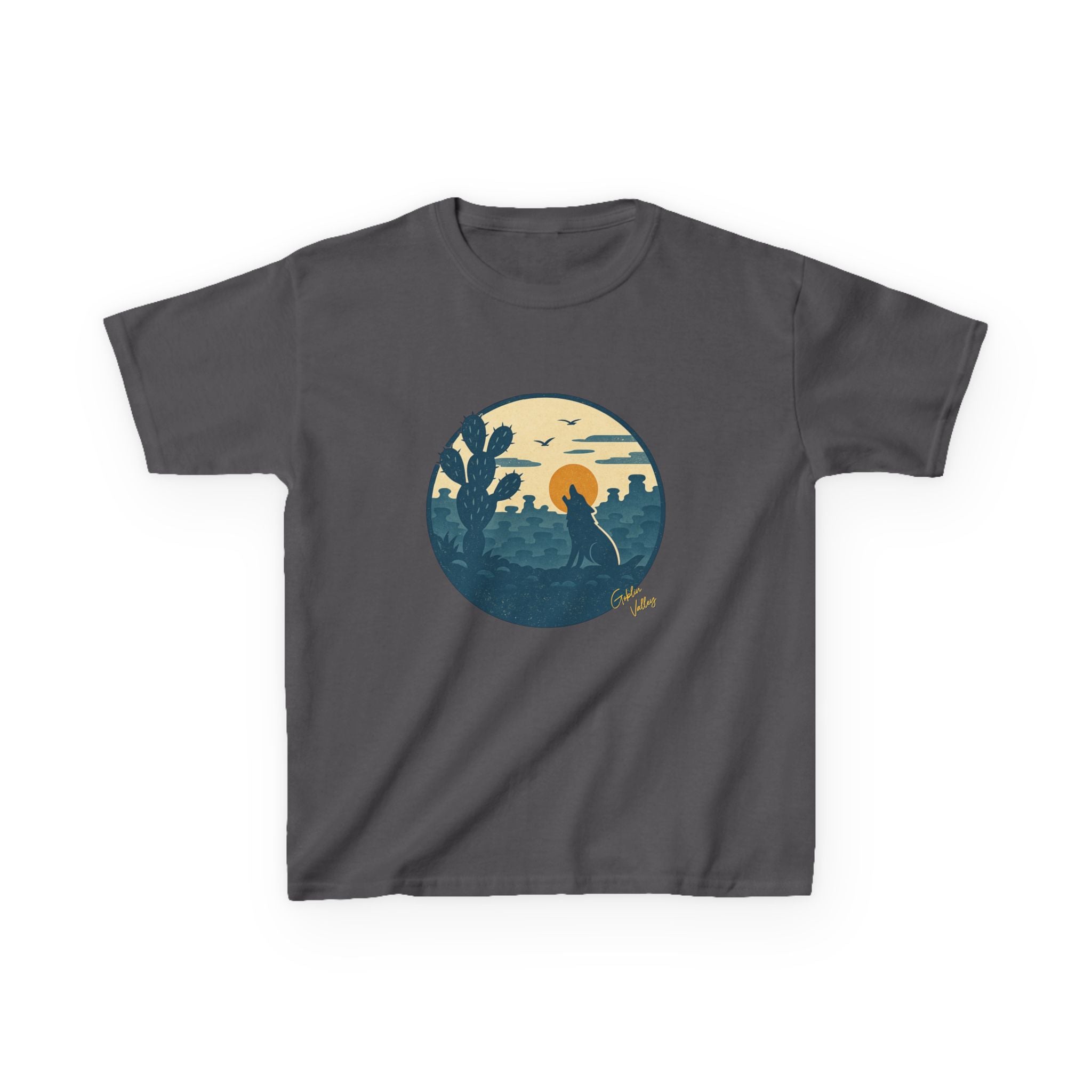 Kids Tee — Desert Sunset Cactus Graphic