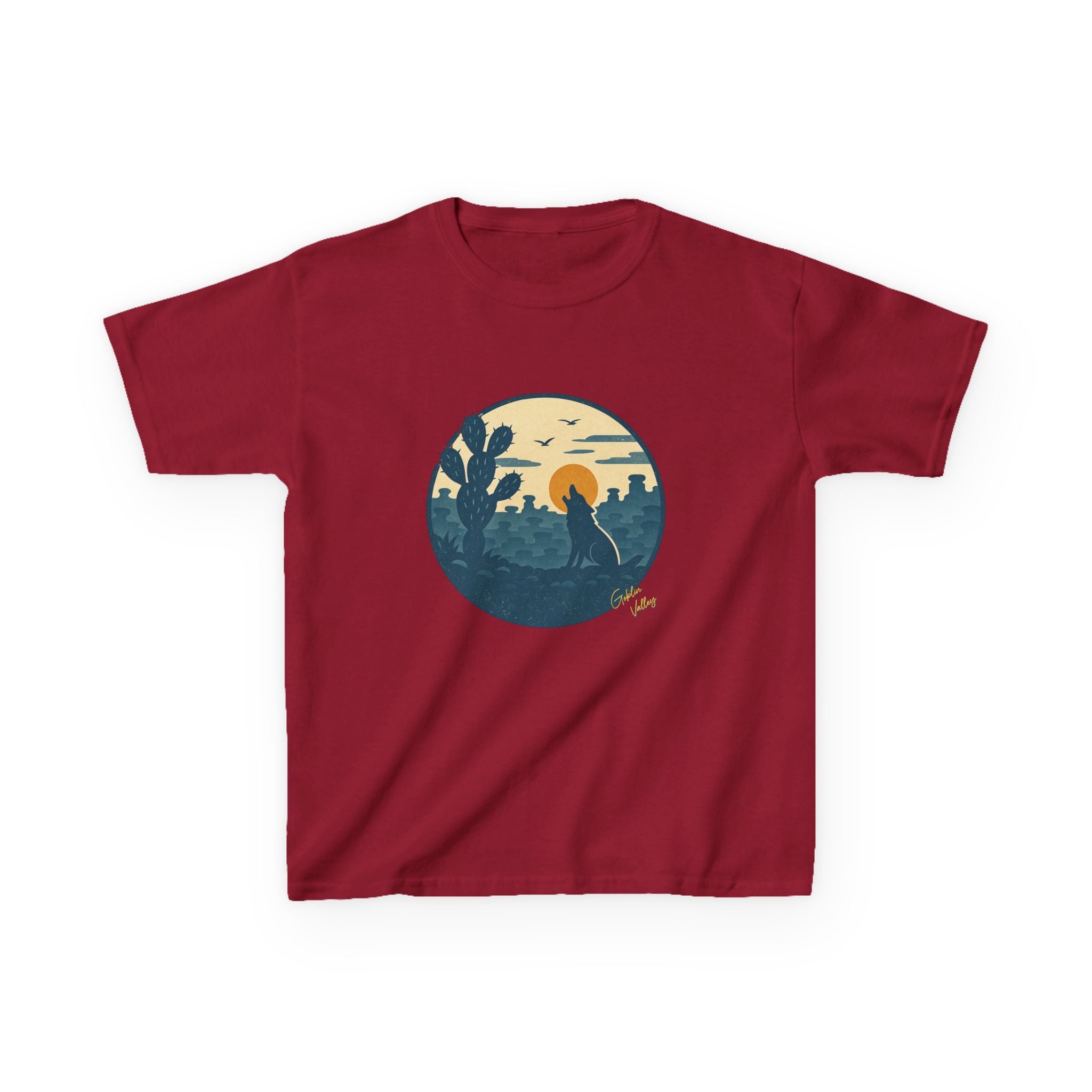 Kids Tee — Desert Sunset Cactus Graphic