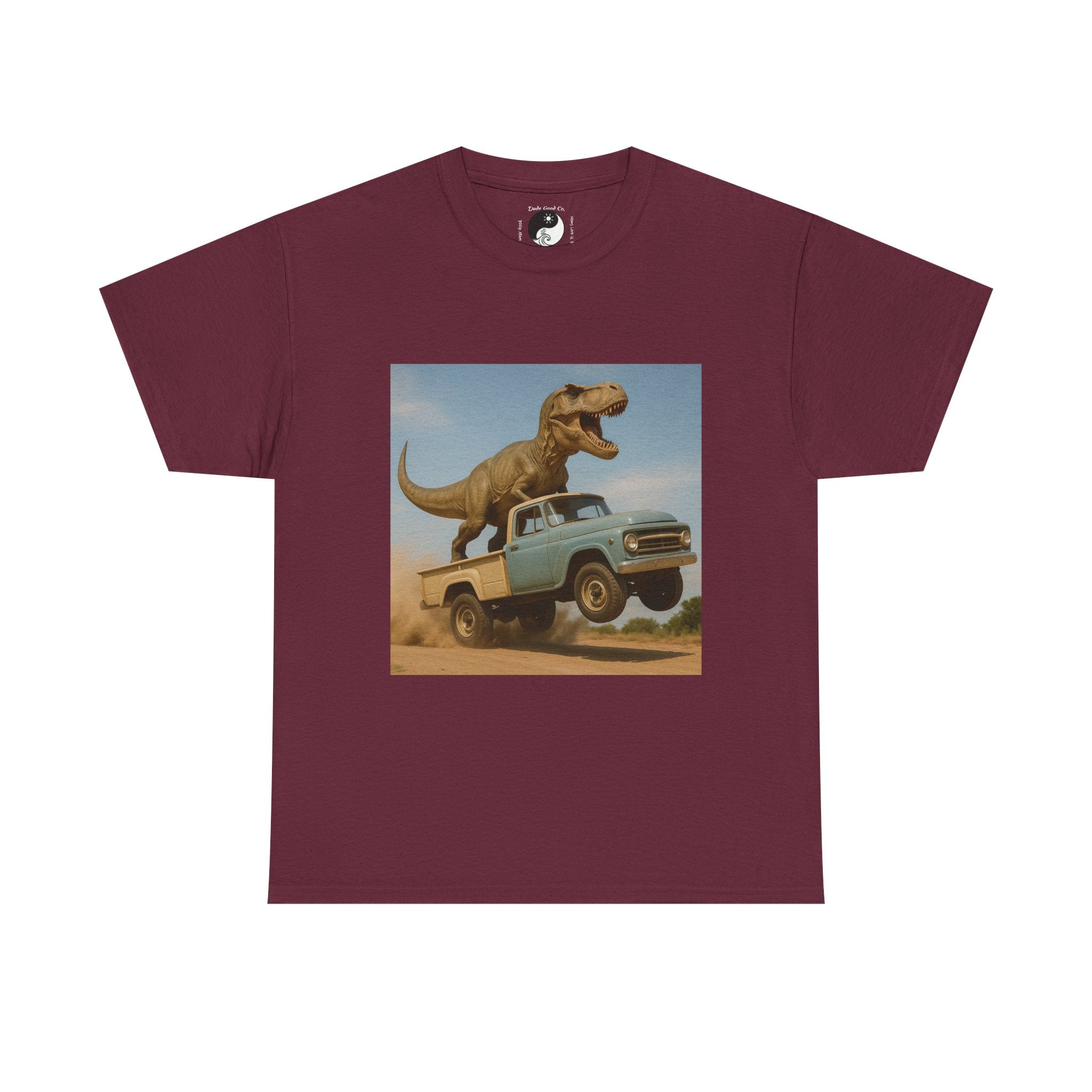 Teen/Adult Retro T-Rex Truck Adventure/Dinosaur T‑Shirt —  Tee sizes S-5XL
