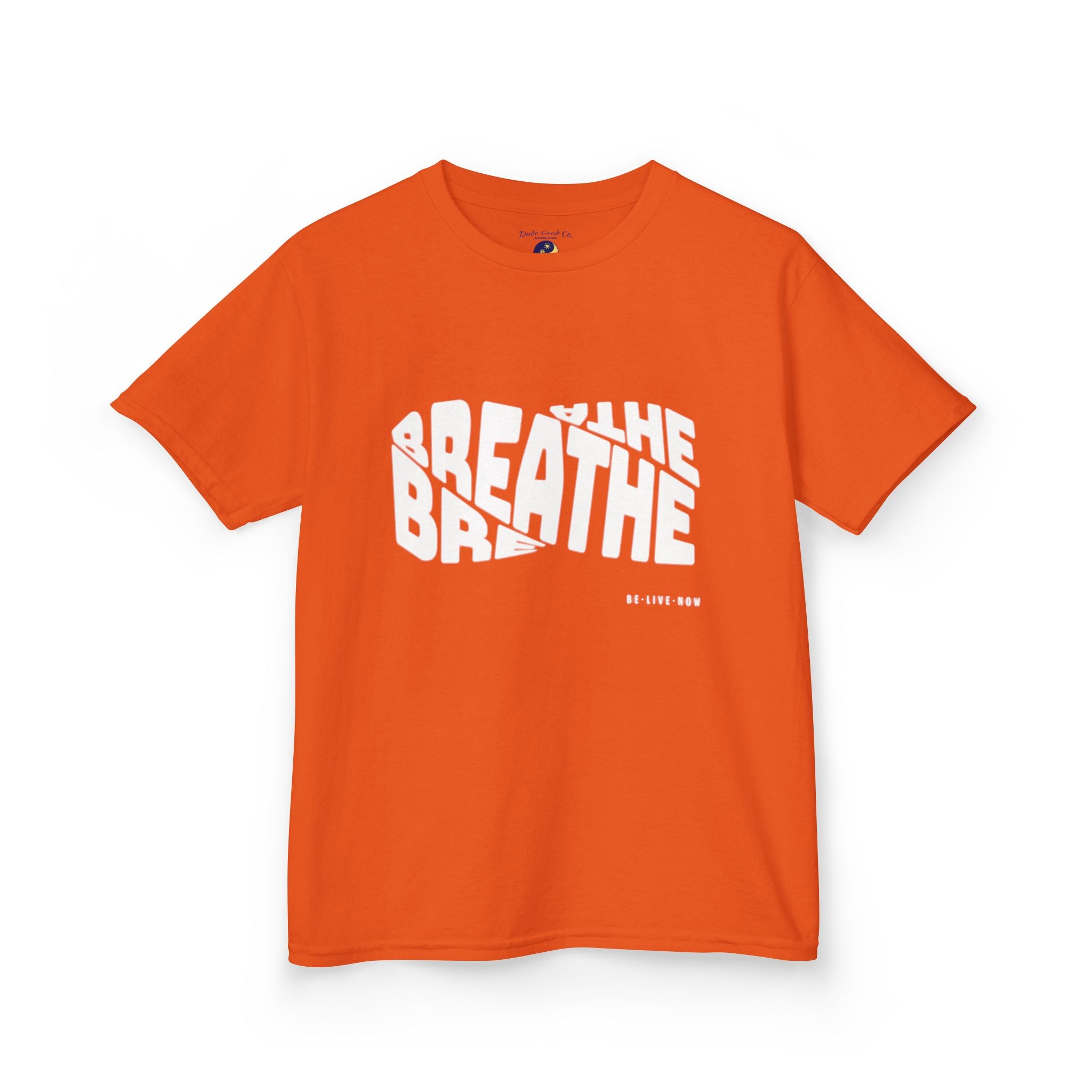 Breathe Vortex Graphic Tee for Boys – Kids & Teen Sizes 5–14 | Mindful Calm Design | Soft Cotton Inspirational Shirt