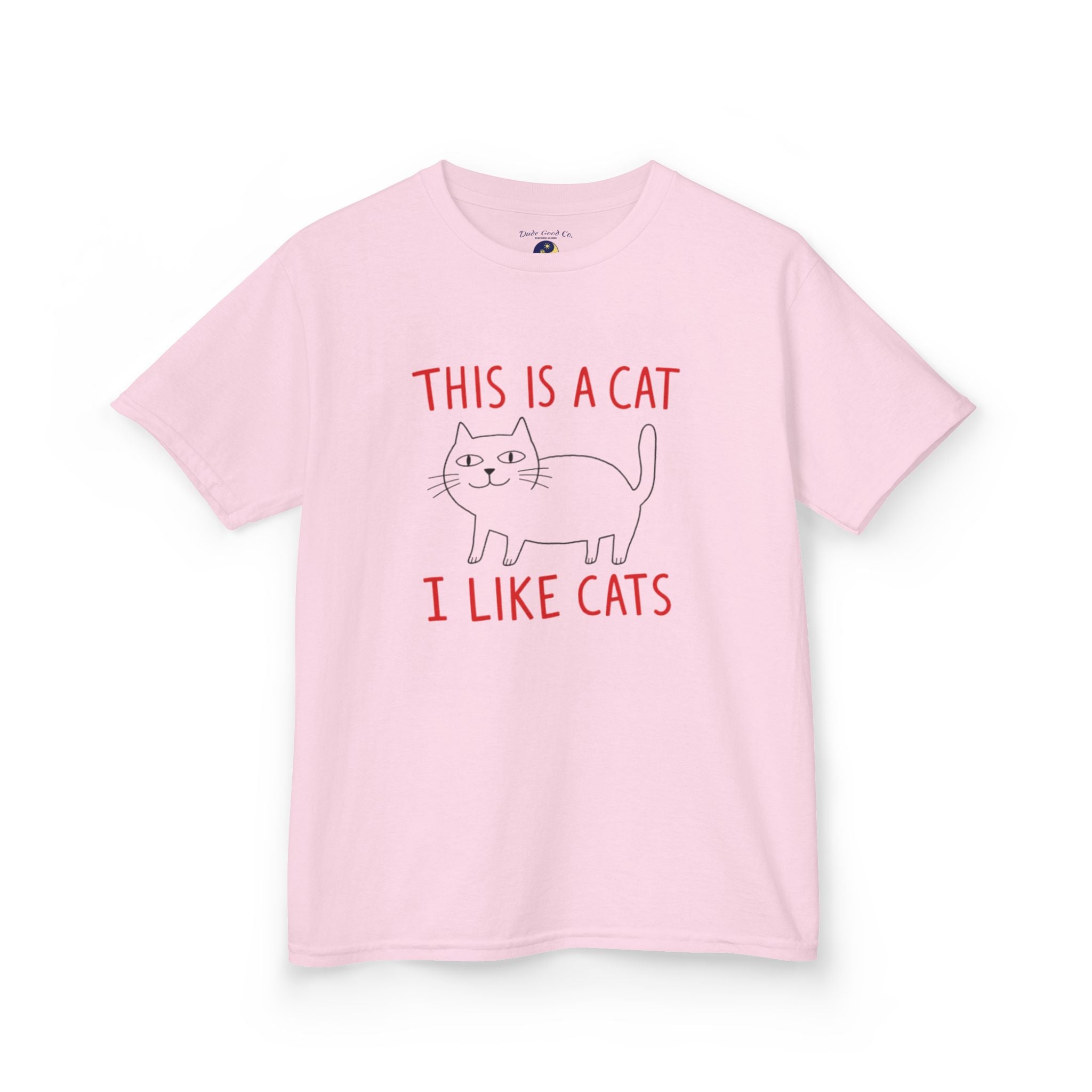 Boys Cat T‑Shirt — "This Is A Cat, I Like Cats" Cute Cat Graphic Tee sizes 5-14