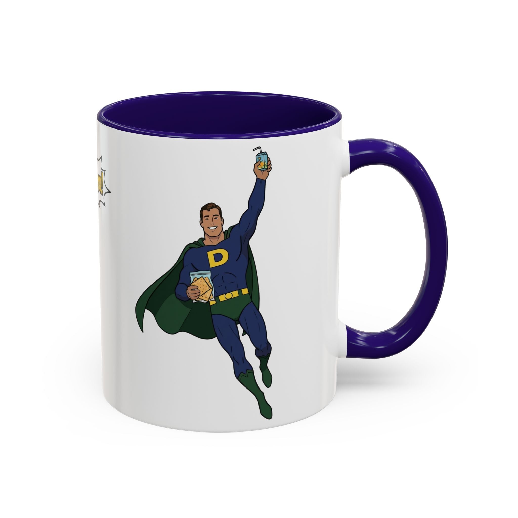 Real Super Heroes Bring Snacks! Super D Coffee/Hot Chocolate Mug: 12 Colors 11oz/15oz Ceramic Superhero Novelty Gift Cup 