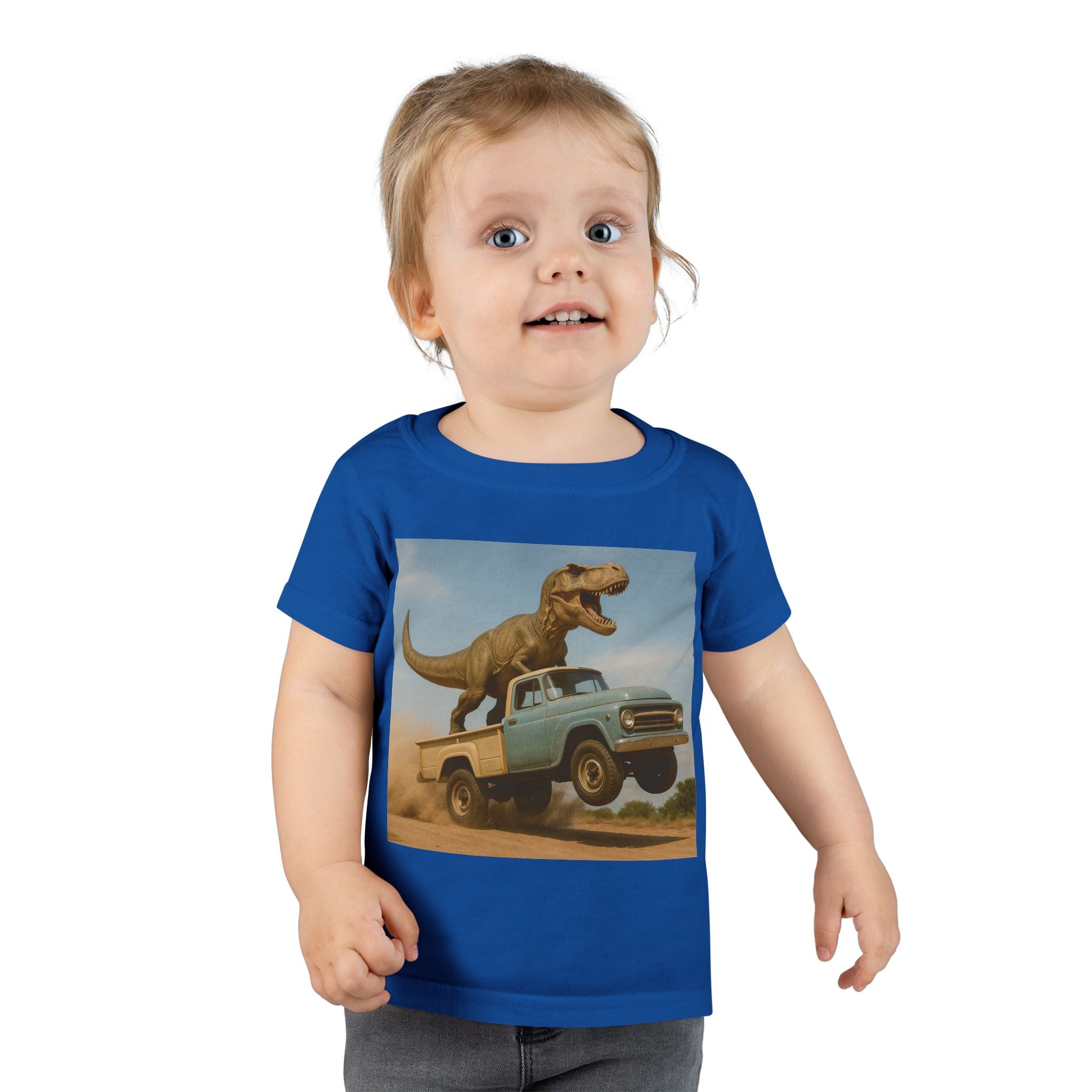 T-Rex Riding Vintage Pickup Adventure! Dinosaur Truck Toddler T-shirt