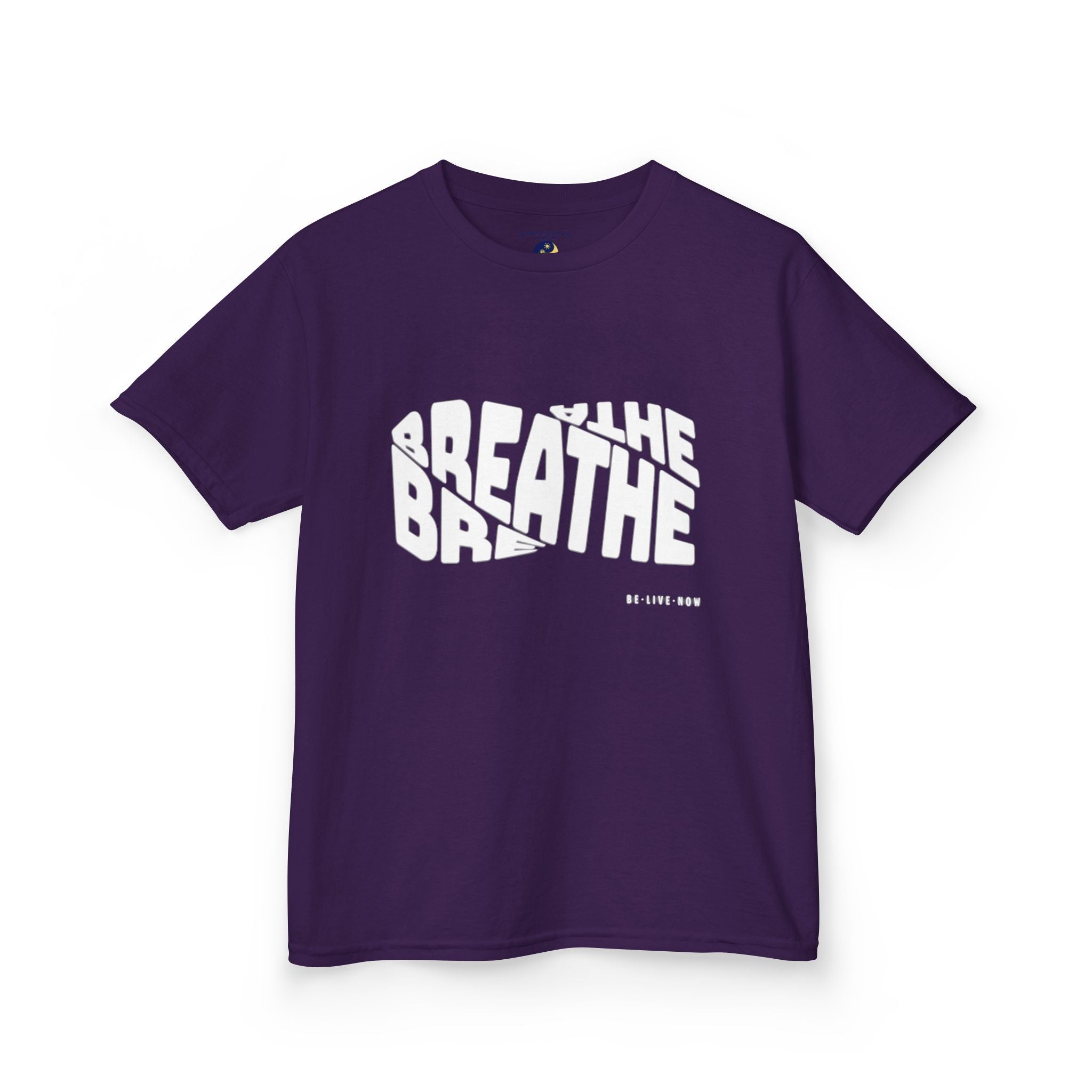 Breathe Vortex Graphic Tee for Boys – Kids & Teen Sizes 5–14 | Mindful Calm Design | Soft Cotton Inspirational Shirt