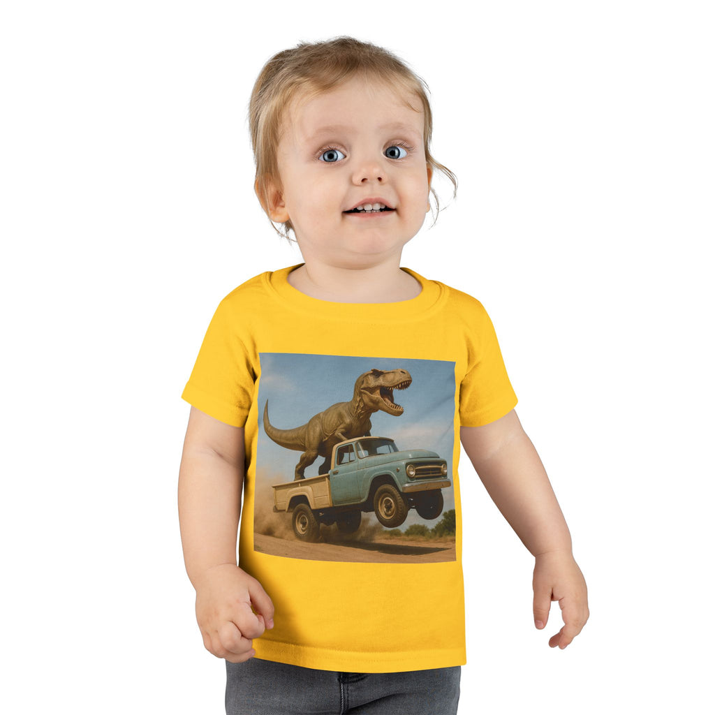 T-Rex Riding Vintage Pickup Adventure! Dinosaur Truck Toddler T-shirt