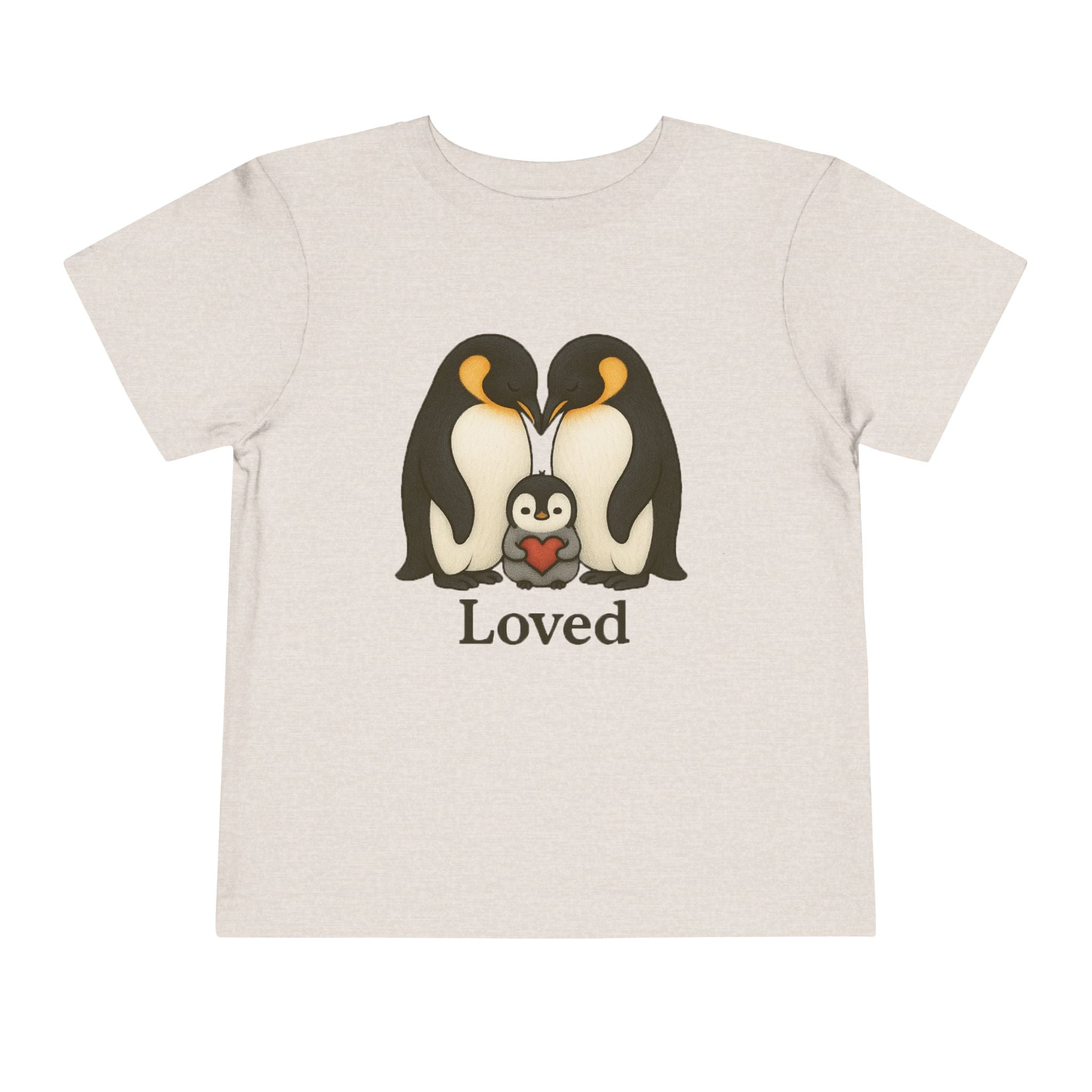 Toddler Tee - 'Loved' Penguin Family Cute Baby Shirt