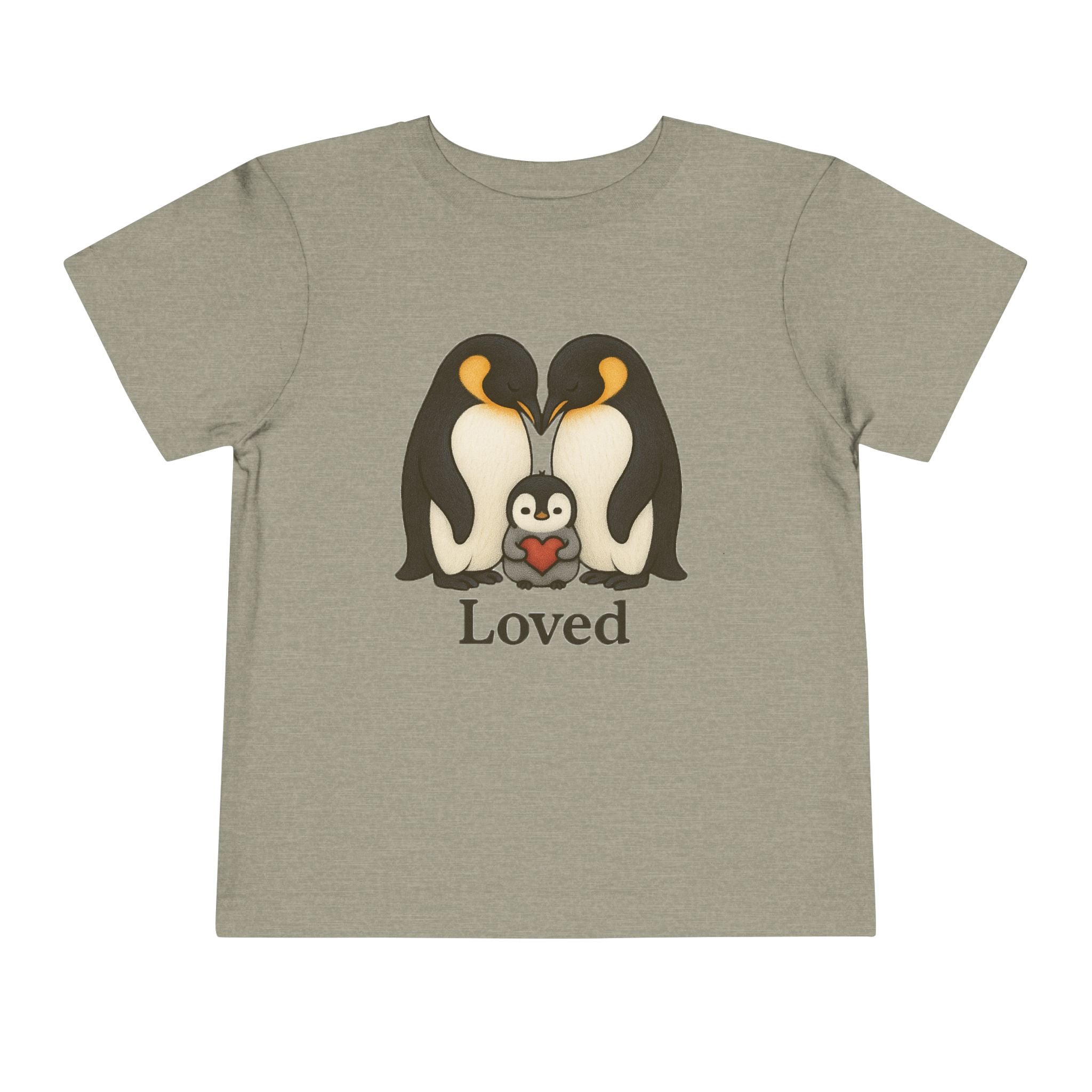 Toddler Tee - 'Loved' Penguin Family Cute Baby Shirt