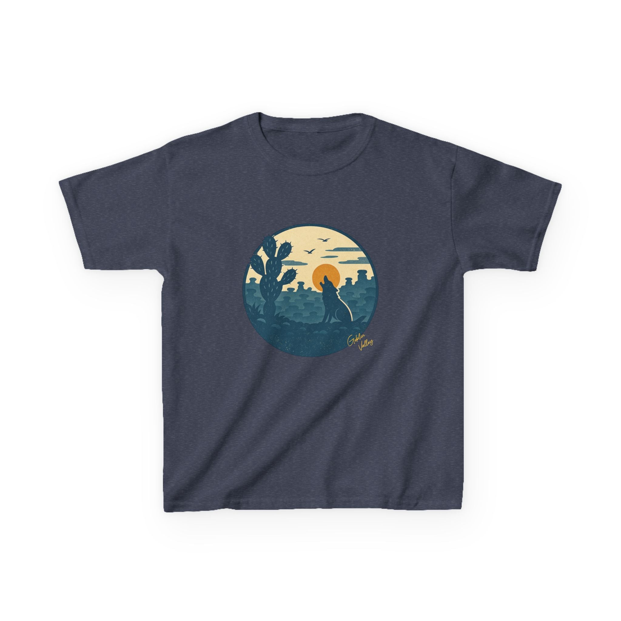 Kids Tee — Desert Sunset Cactus Graphic