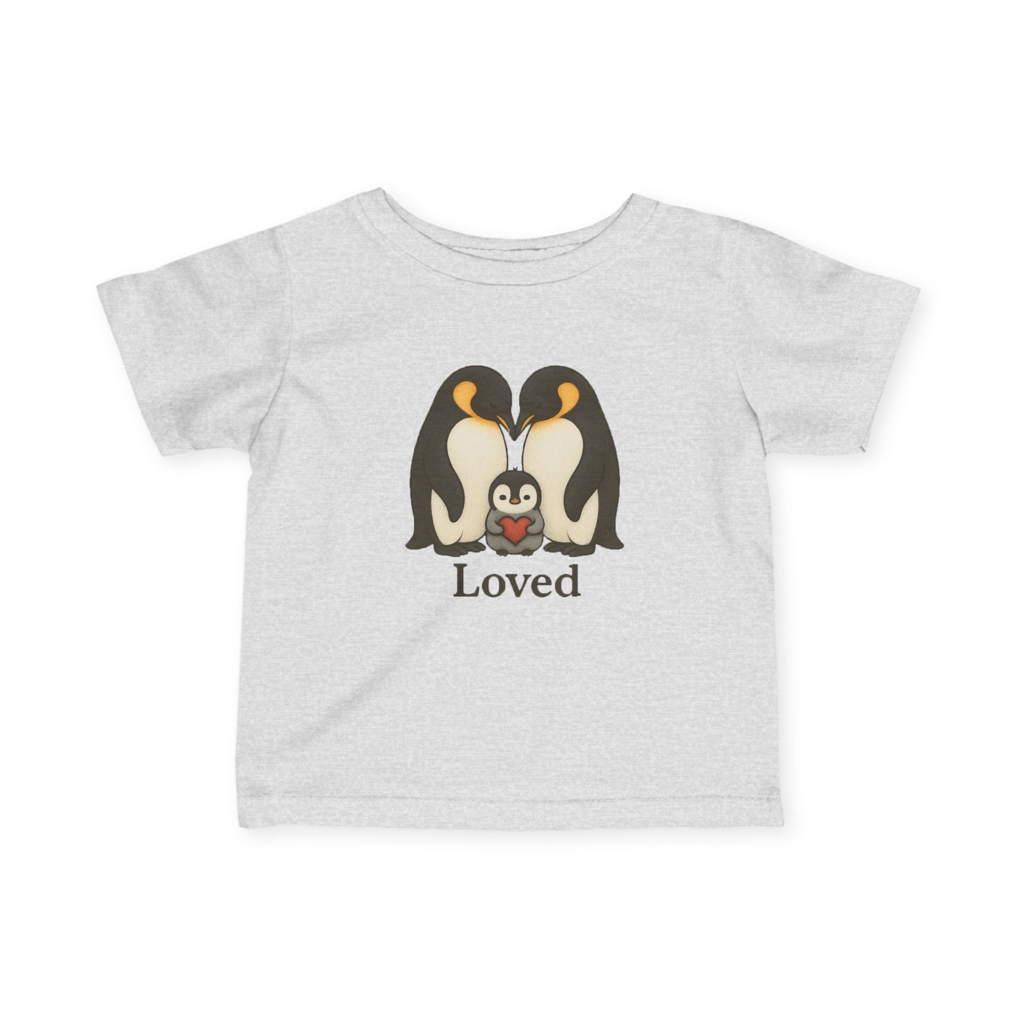 Loved Baby Tee — Penguin Family Infant Shirt size 3-6 12 18 24 month gift