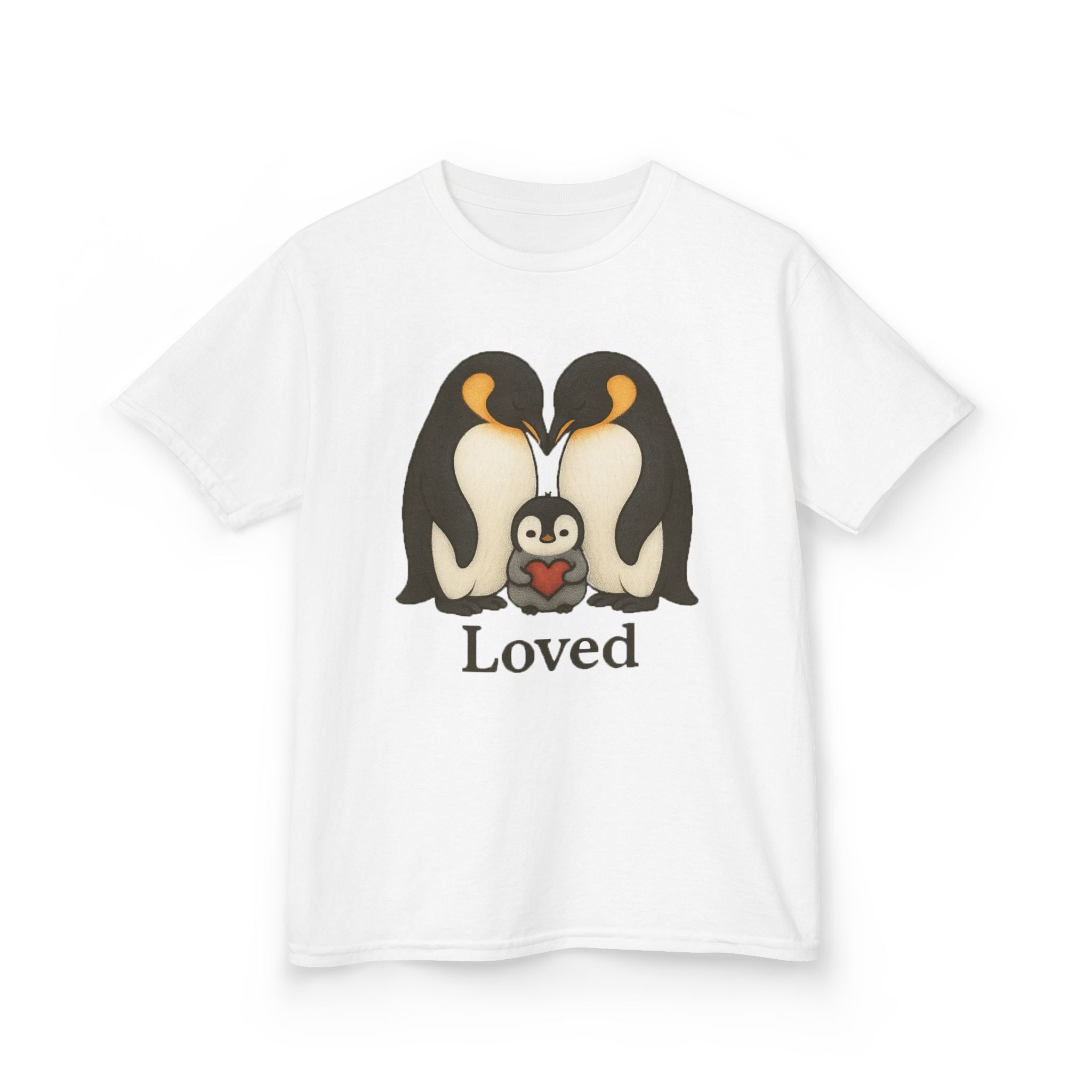 Kid/Teen Loved Penguin Graphic Tee—Boy or Girl who loves Penguins Family T-shirt