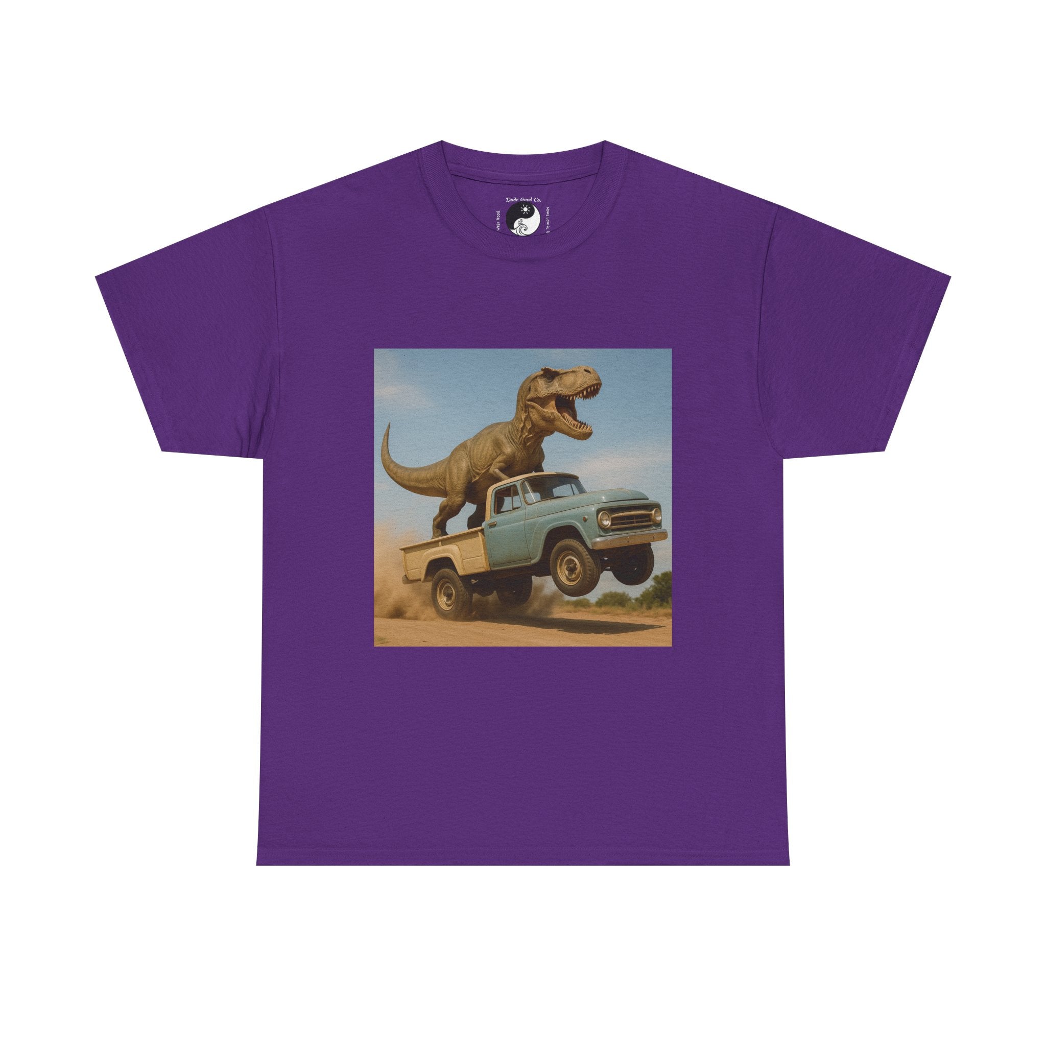Teen/Adult Retro T-Rex Truck Adventure/Dinosaur T‑Shirt —  Tee sizes S-5XL