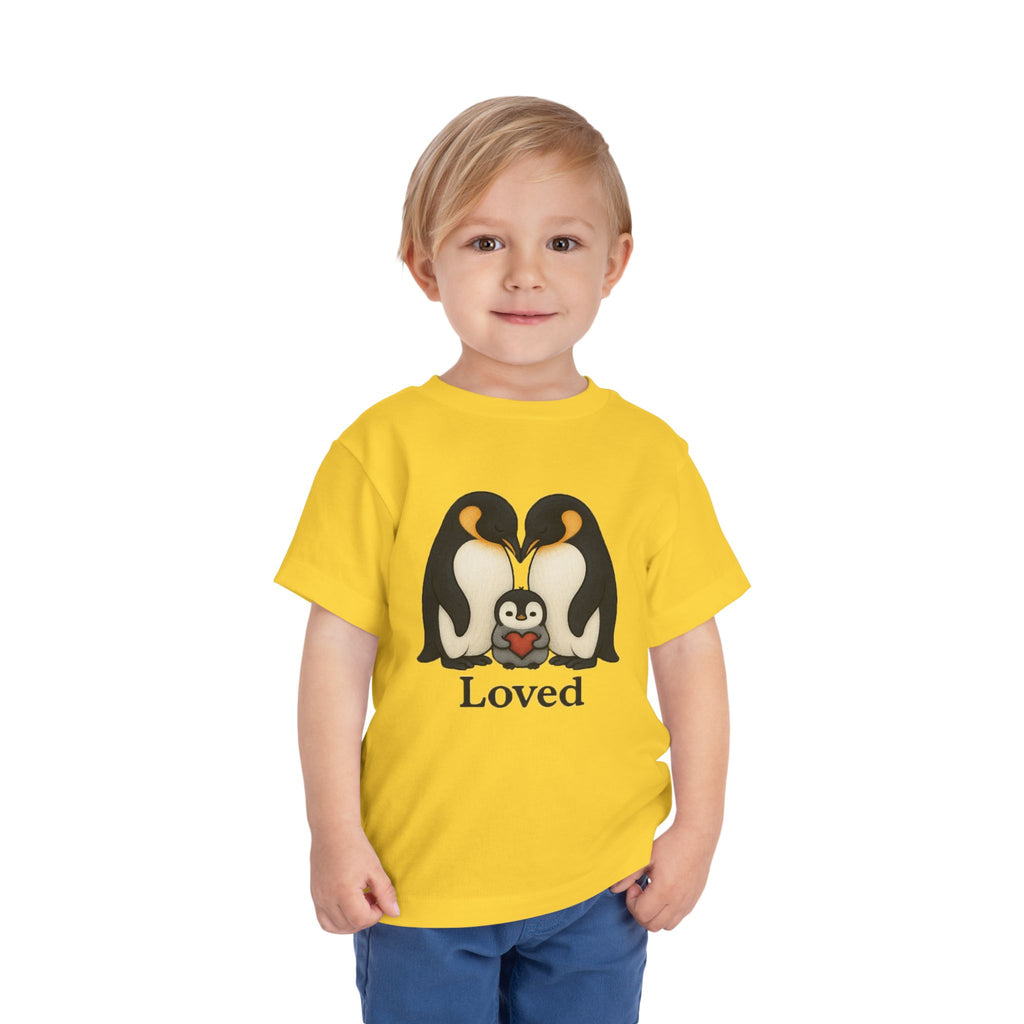 Toddler Tee - 'Loved' Penguin Family Cute Baby Shirt