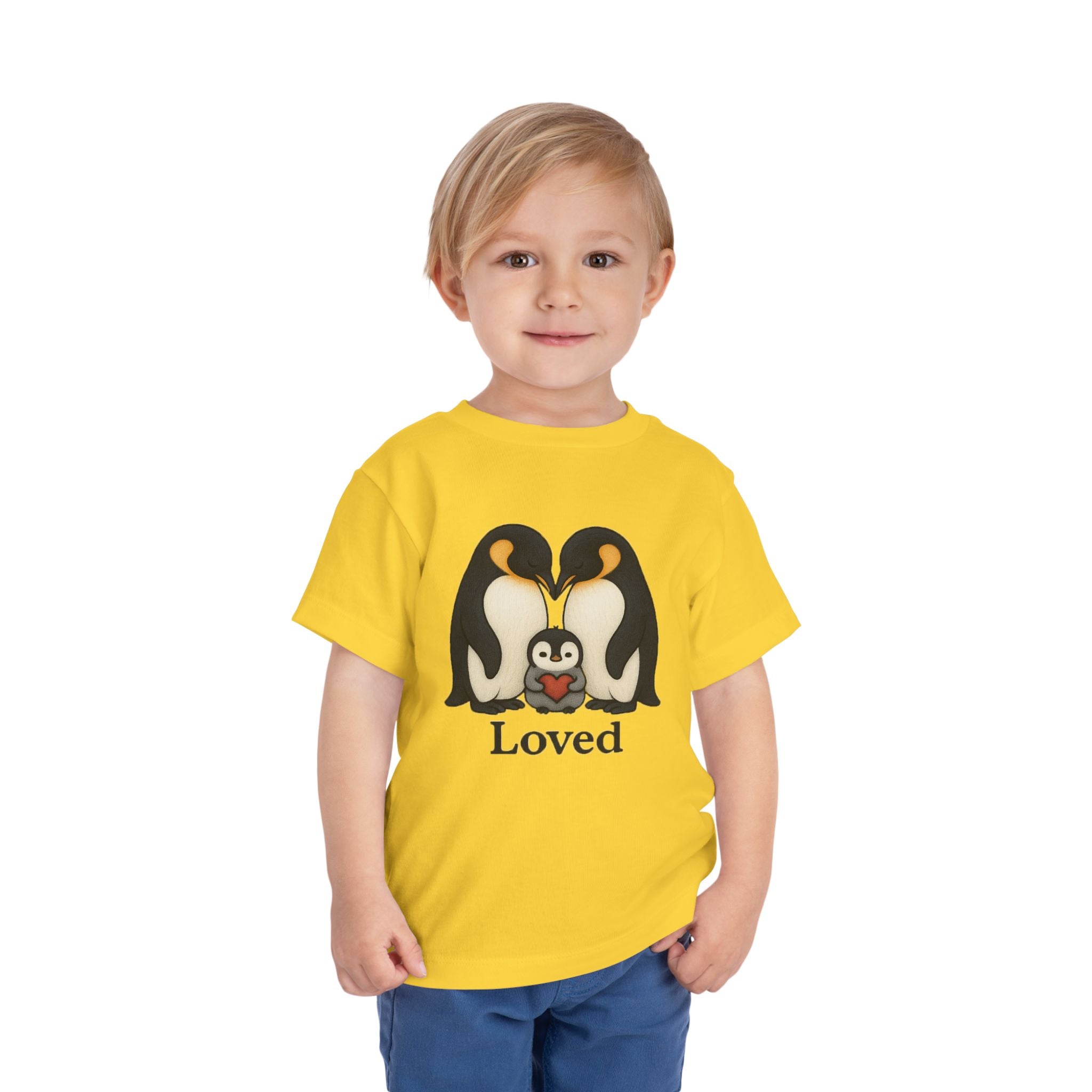 Toddler Tee - 'Loved' Penguin Family Cute Baby Shirt