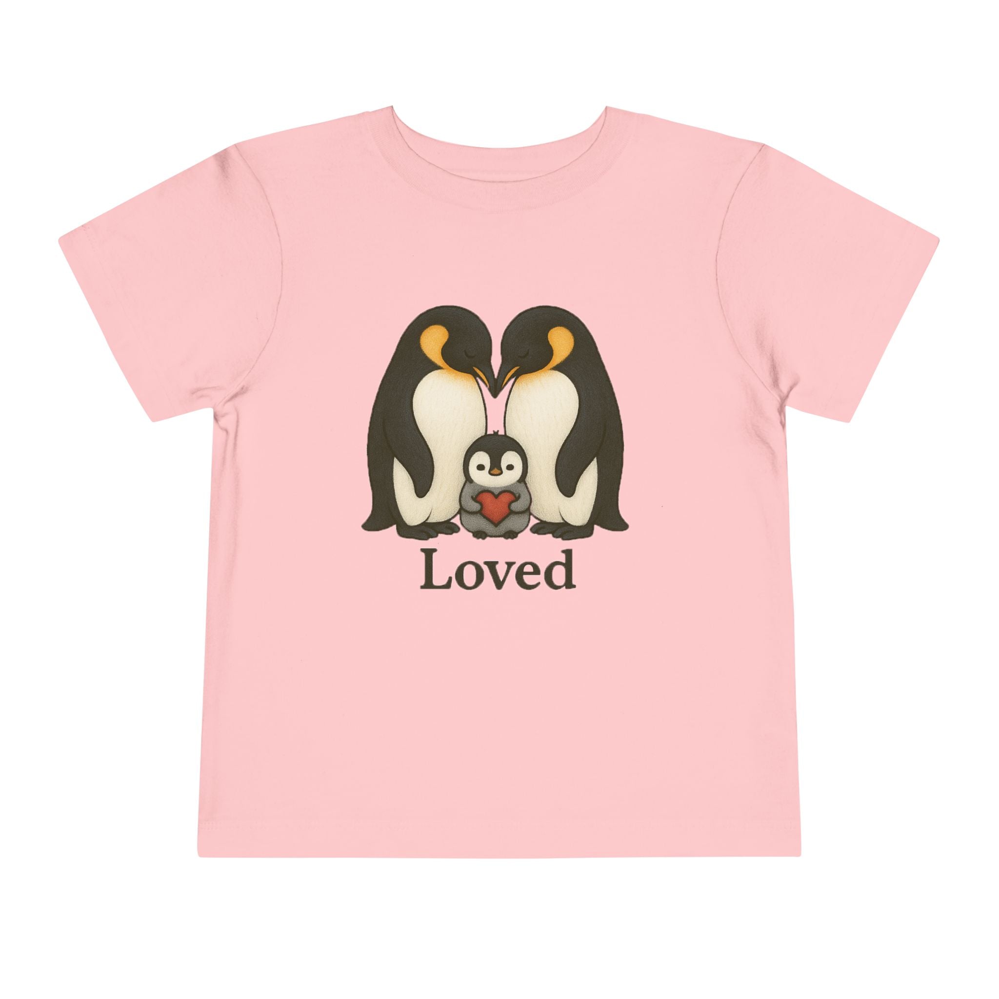 Toddler Tee - 'Loved' Penguin Family Cute Baby Shirt