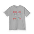Boys Cat T‑Shirt — "This Is A Cat, I Like Cats" Cute Cat Graphic Tee sizes 5-14