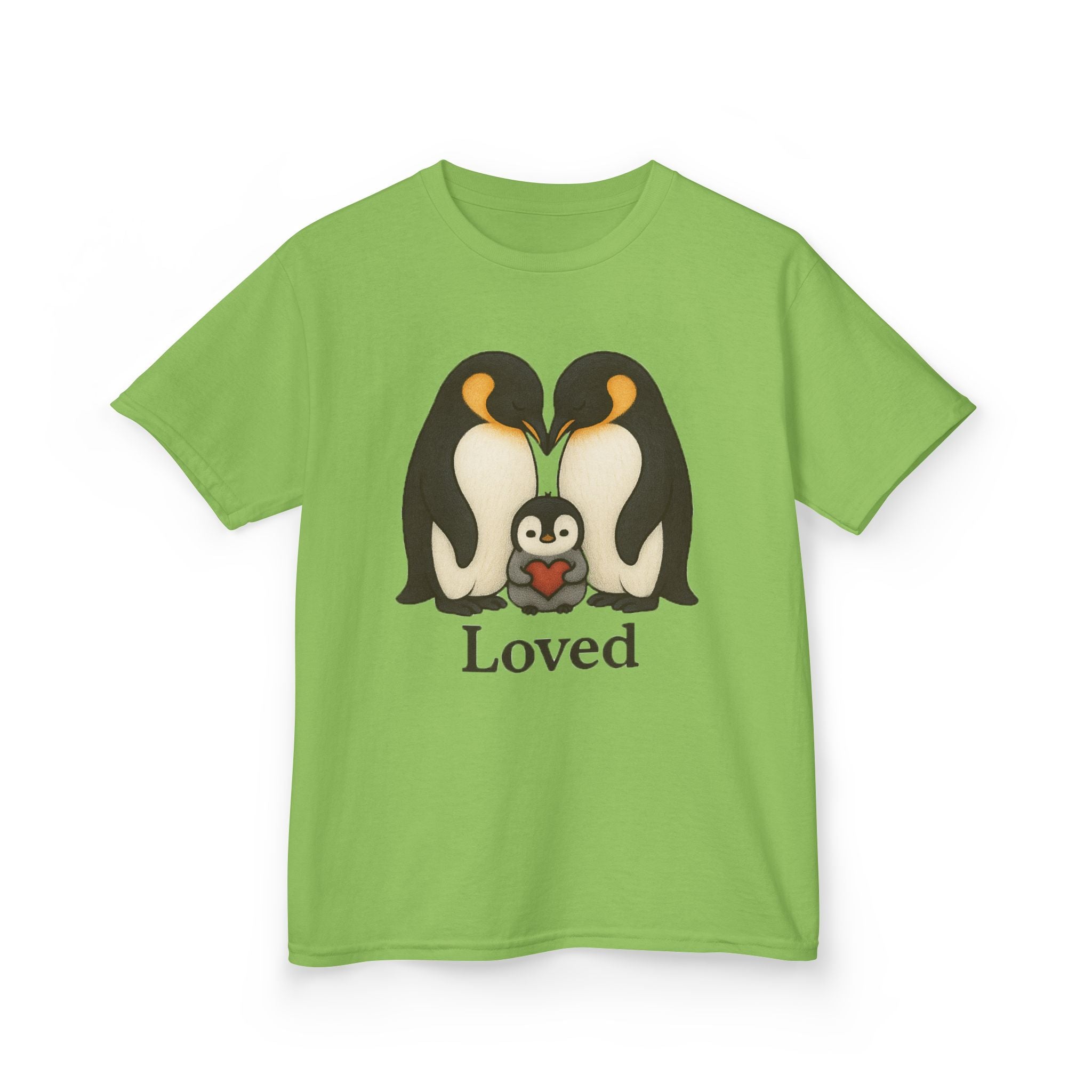 Kid/Teen Loved Penguin Graphic Tee—Boy or Girl who loves Penguins Family T-shirt