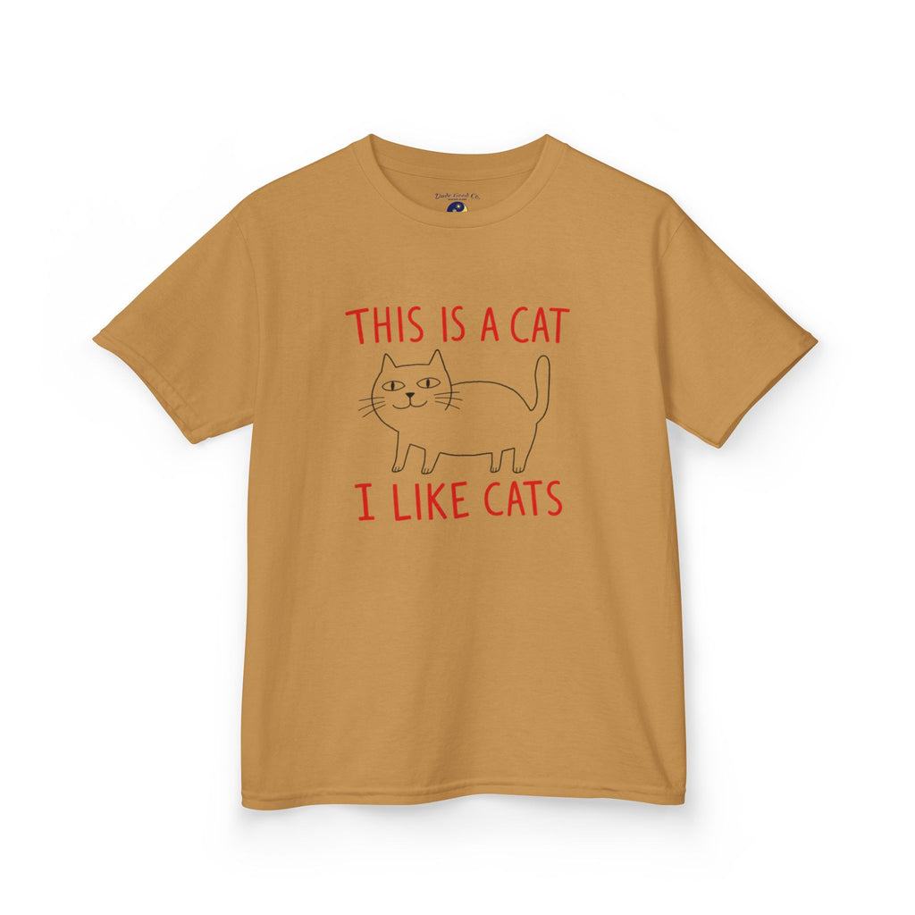 Boys Cat T‑Shirt — "This Is A Cat, I Like Cats" Cute Cat Graphic Tee sizes 5-14