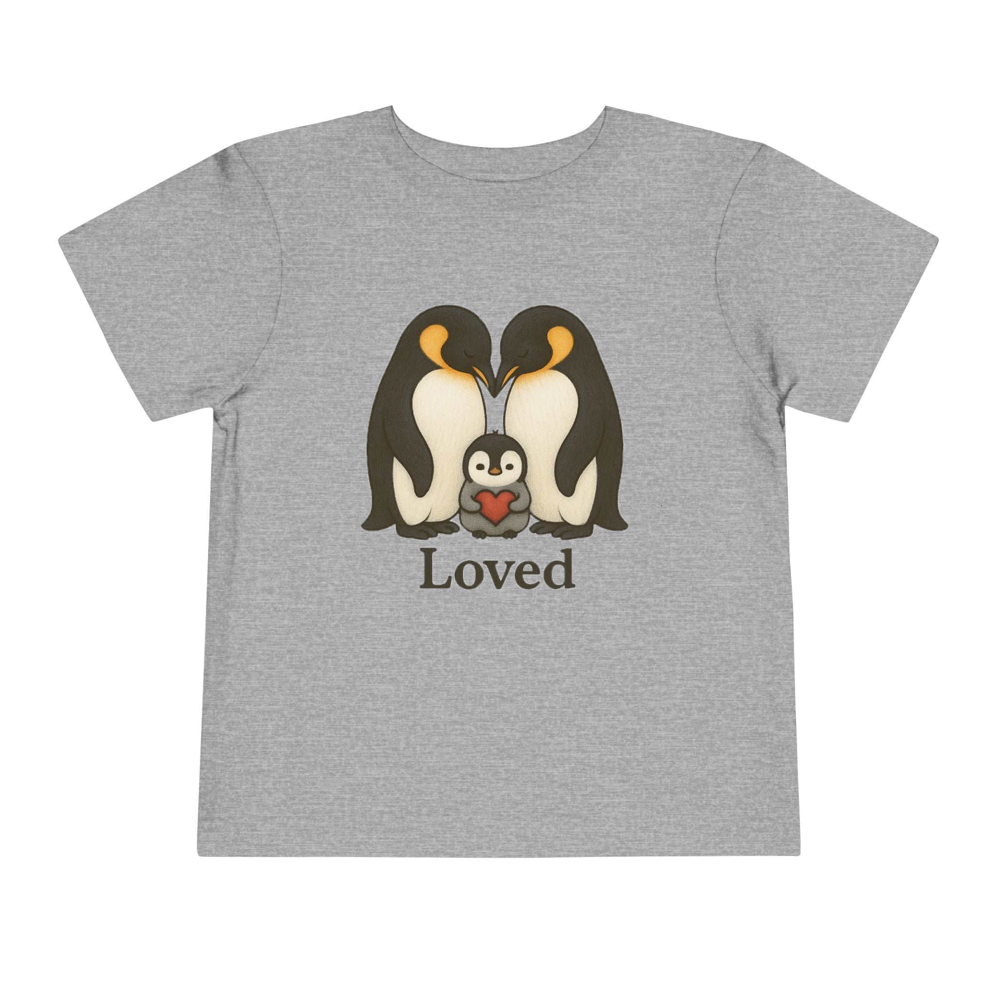 Toddler Tee - 'Loved' Penguin Family Cute Baby Shirt