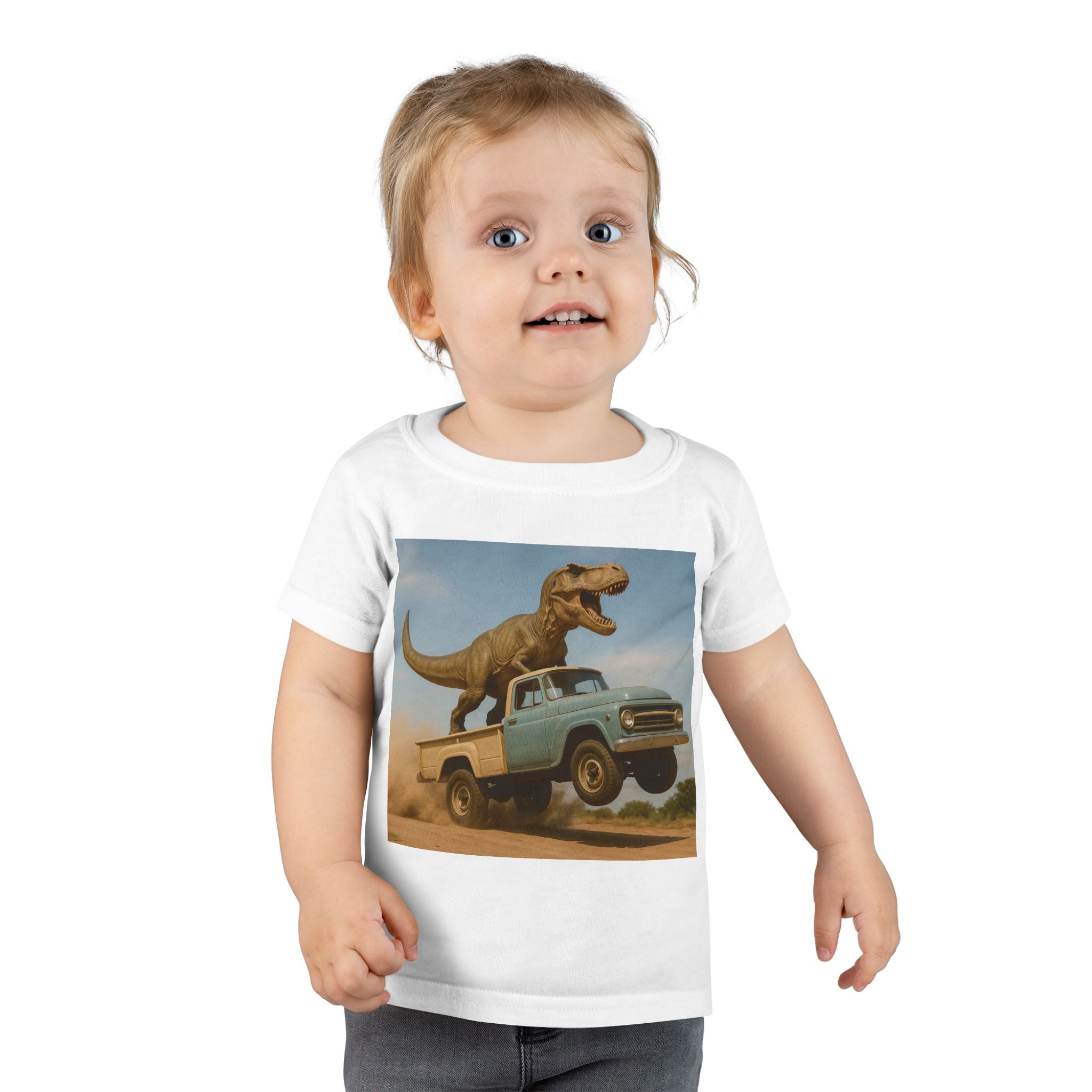 T-Rex Riding Vintage Pickup Adventure! Dinosaur Truck Toddler T-shirt