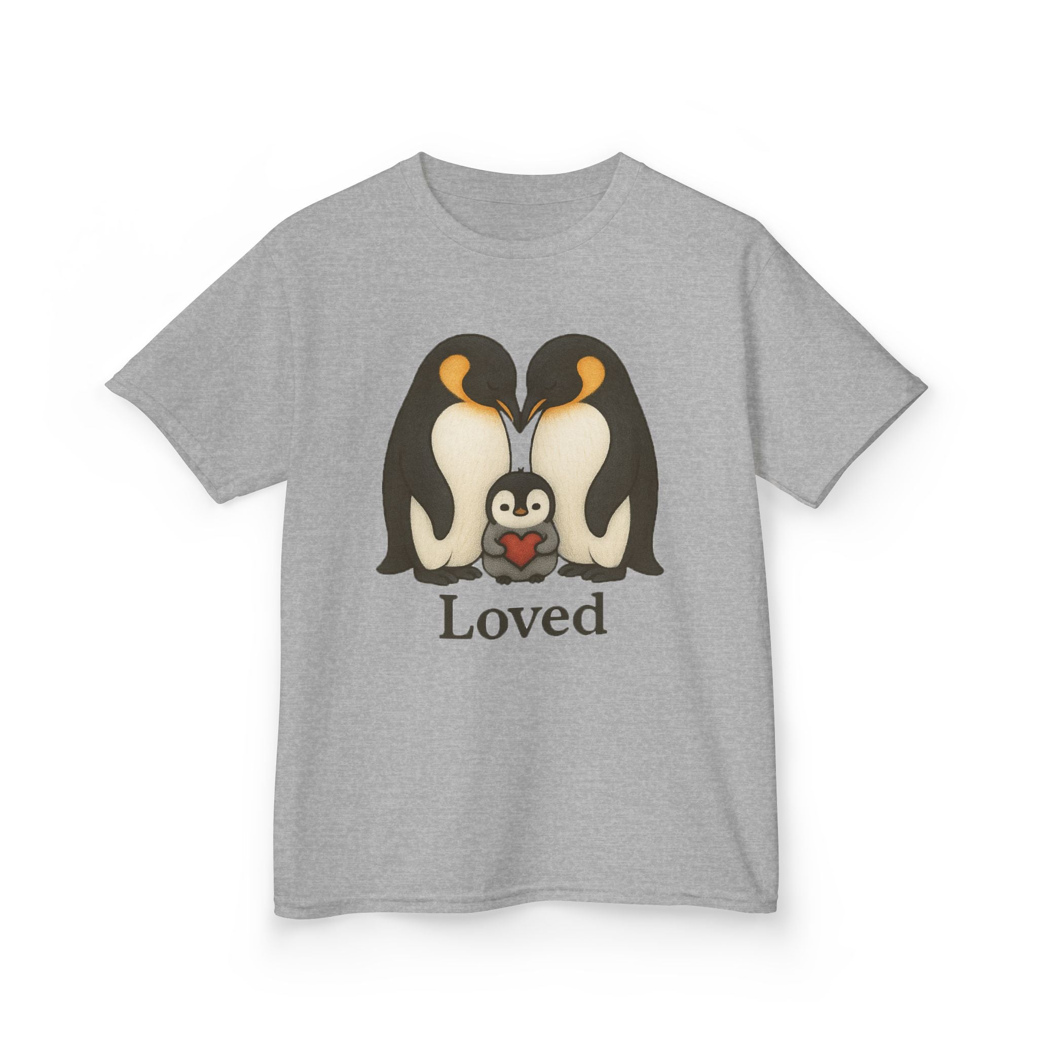 Kid/Teen Loved Penguin Graphic Tee—Boy or Girl who loves Penguins Family T-shirt